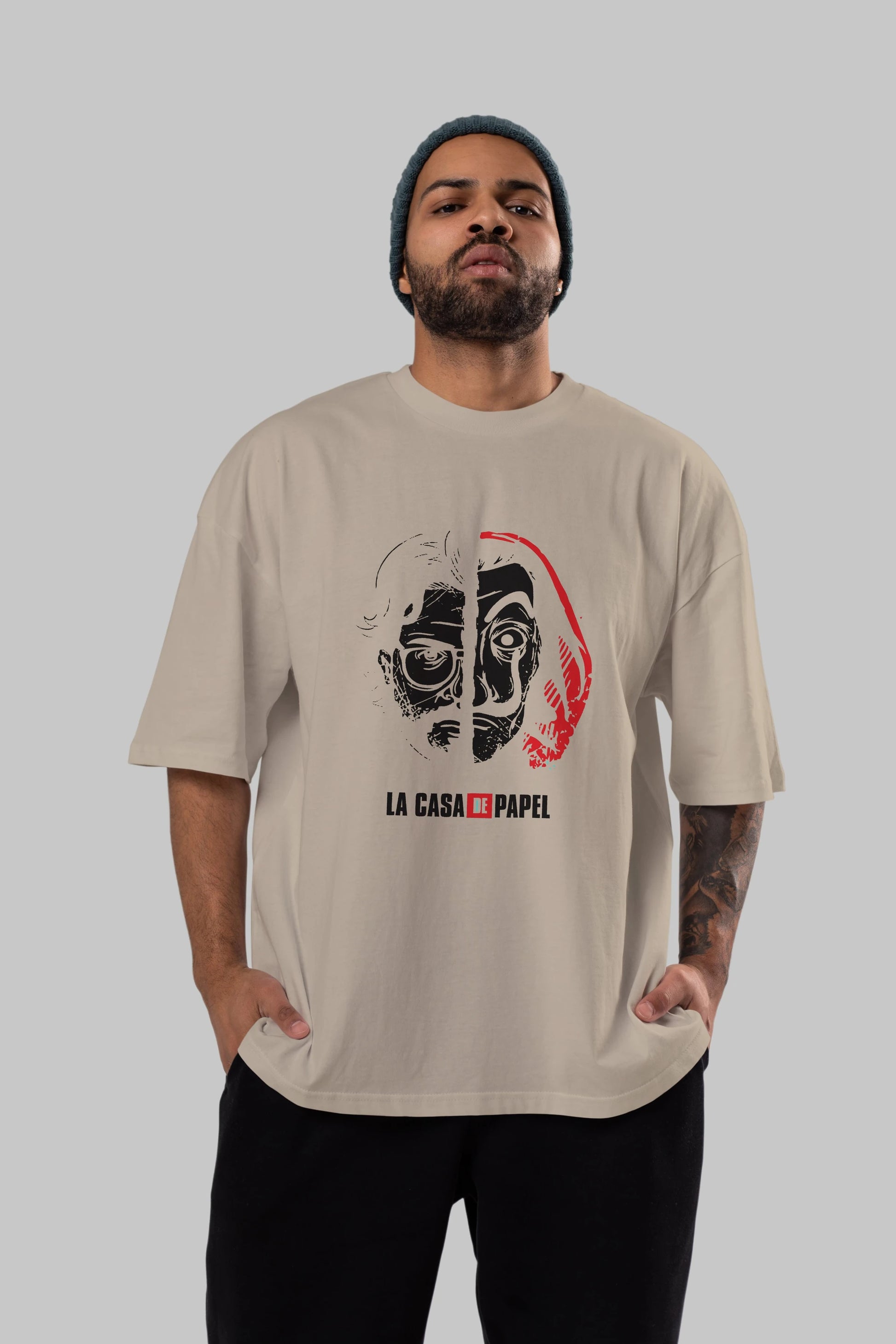 La Casa De Papel (9) Ön Baskılı Oversize t-shirt Erkek Kadın Unisex %100 Pamuk Bisiklet Yaka tişort