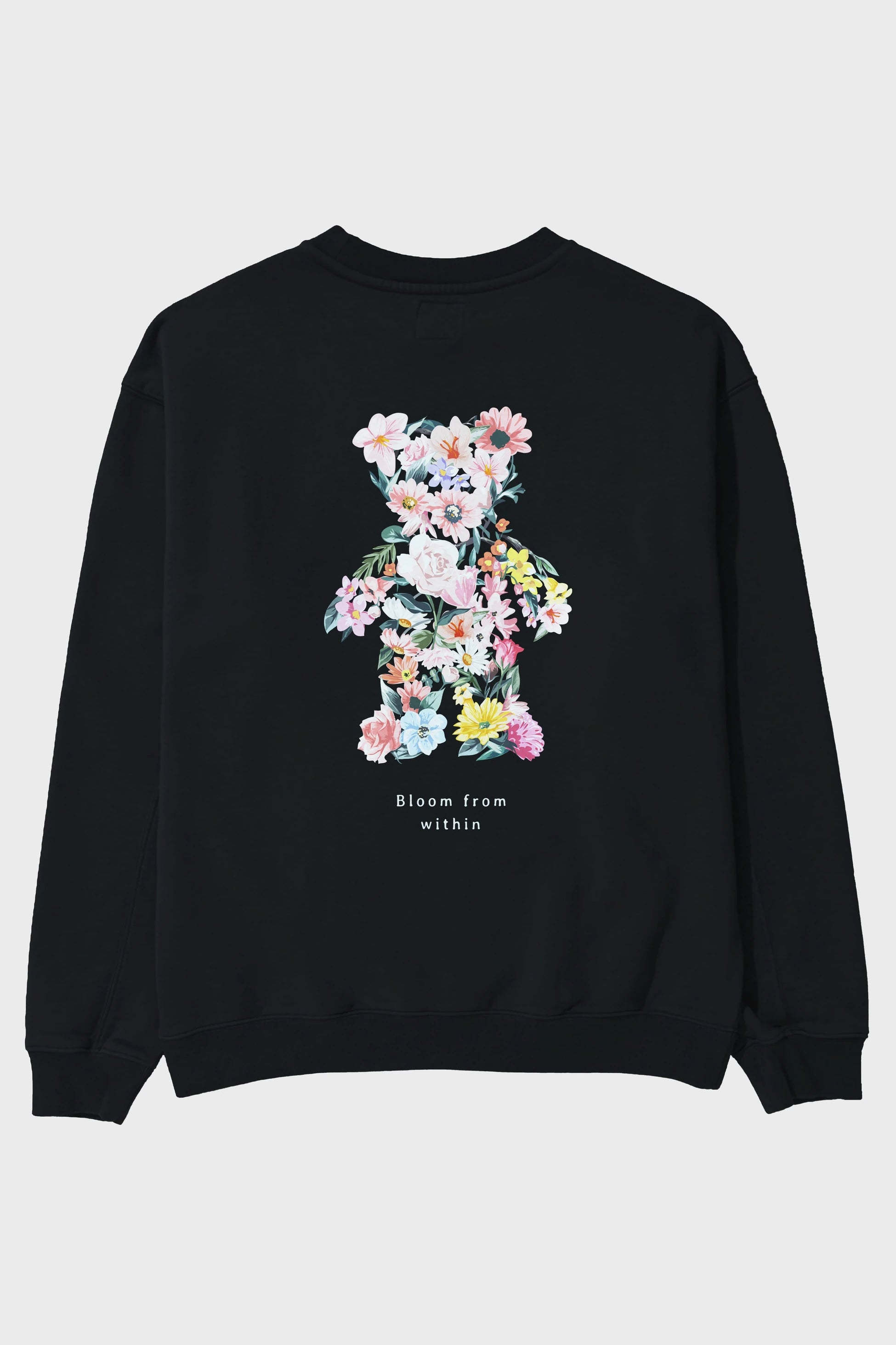 Bloom from Bear Arka Baskılı Oversize Sweatshirt Erkek Kadın Unisex