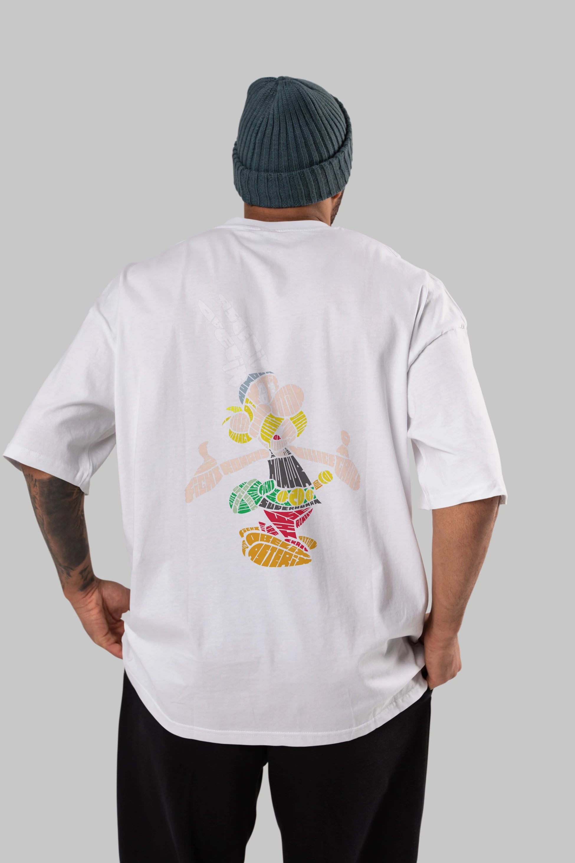 Asterix Arka Baskılı Oversize t-shirt %100 pamuk Erkek Kadın Unisex