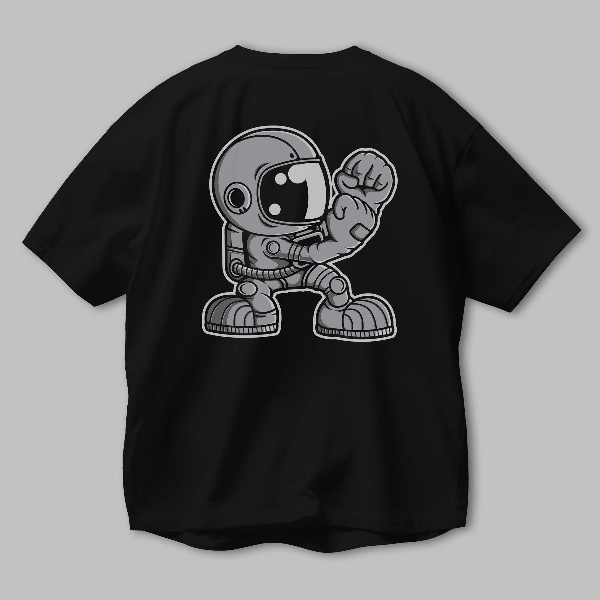 Astronaut Fighting Irish Arka Baskılı Oversize t-shirt Erkek Kadın Unisex