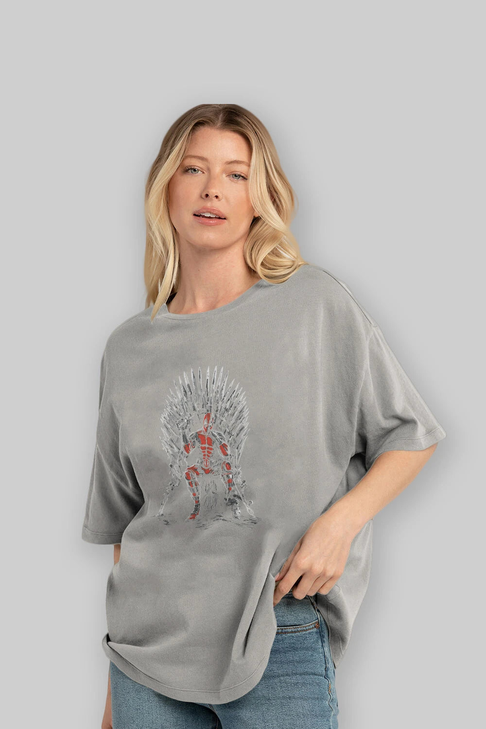 Deadpool (6) Ön Baskılı Oversize t-shirt Erkek Kadın Unisex %100 Pamuk Bisiklet Yaka tişort