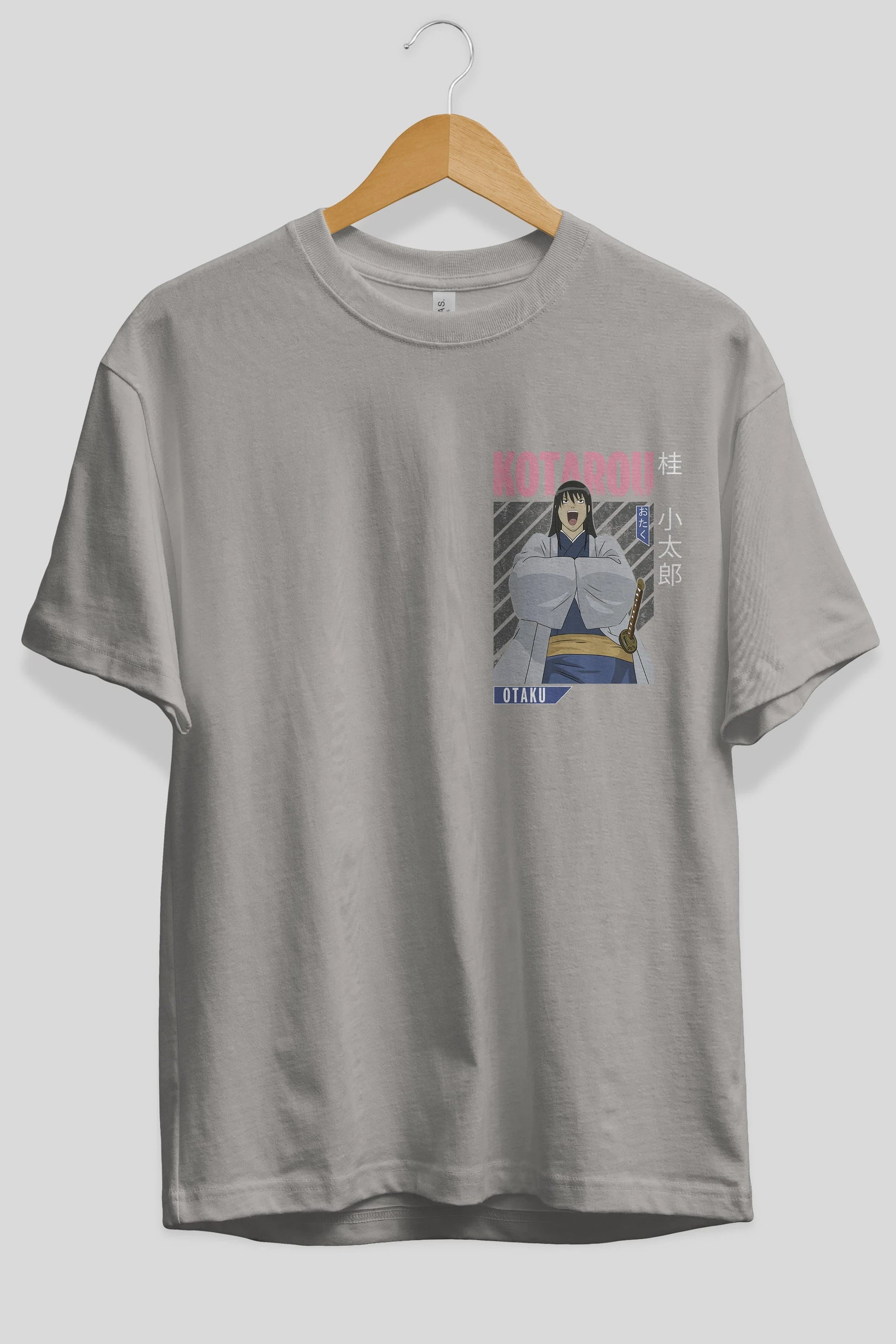 Kotarou Katsura GINTAMA 1 Ön Sol Baskılı Oversize t-shirt Erkek Kadın Unisex %100 Pamuk Bisiklet Yaka tişort