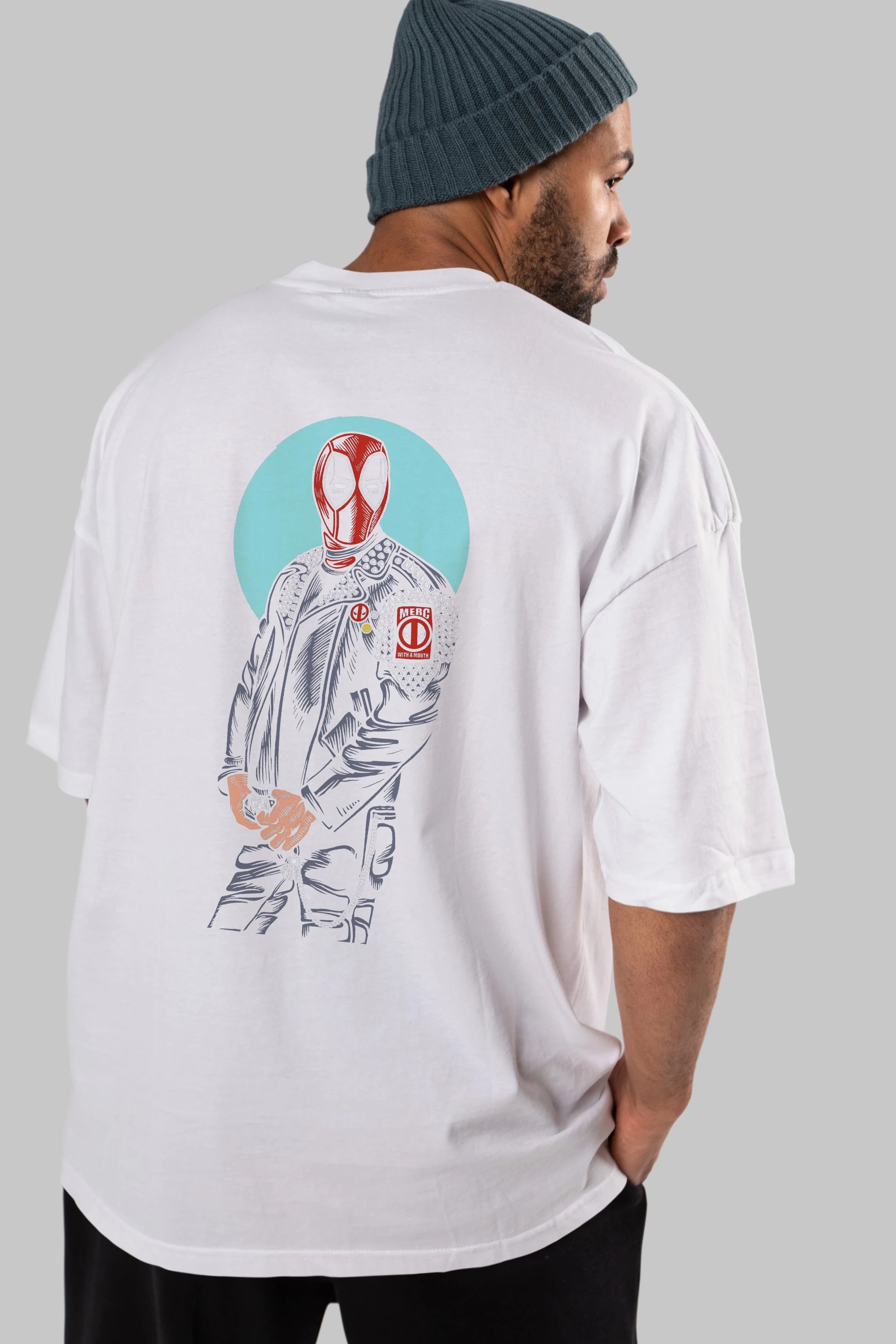 Rebeliion Mercenary Arka Baskılı Oversize t-shirt Erkek Kadın Unisex %100 Pamuk