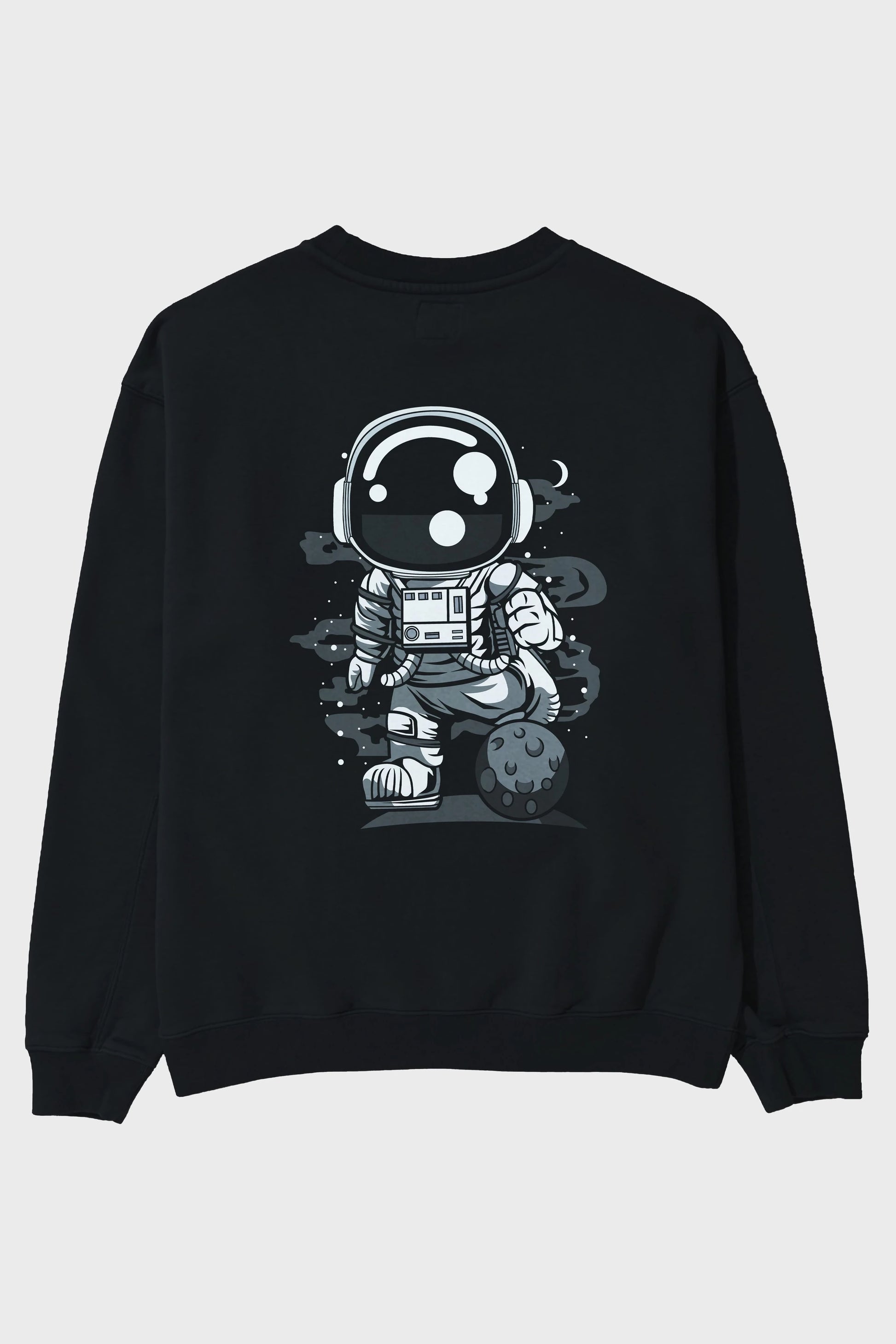 Astronaut Soccer Arka Baskılı Oversize Sweatshirt Erkek Kadın Unisex