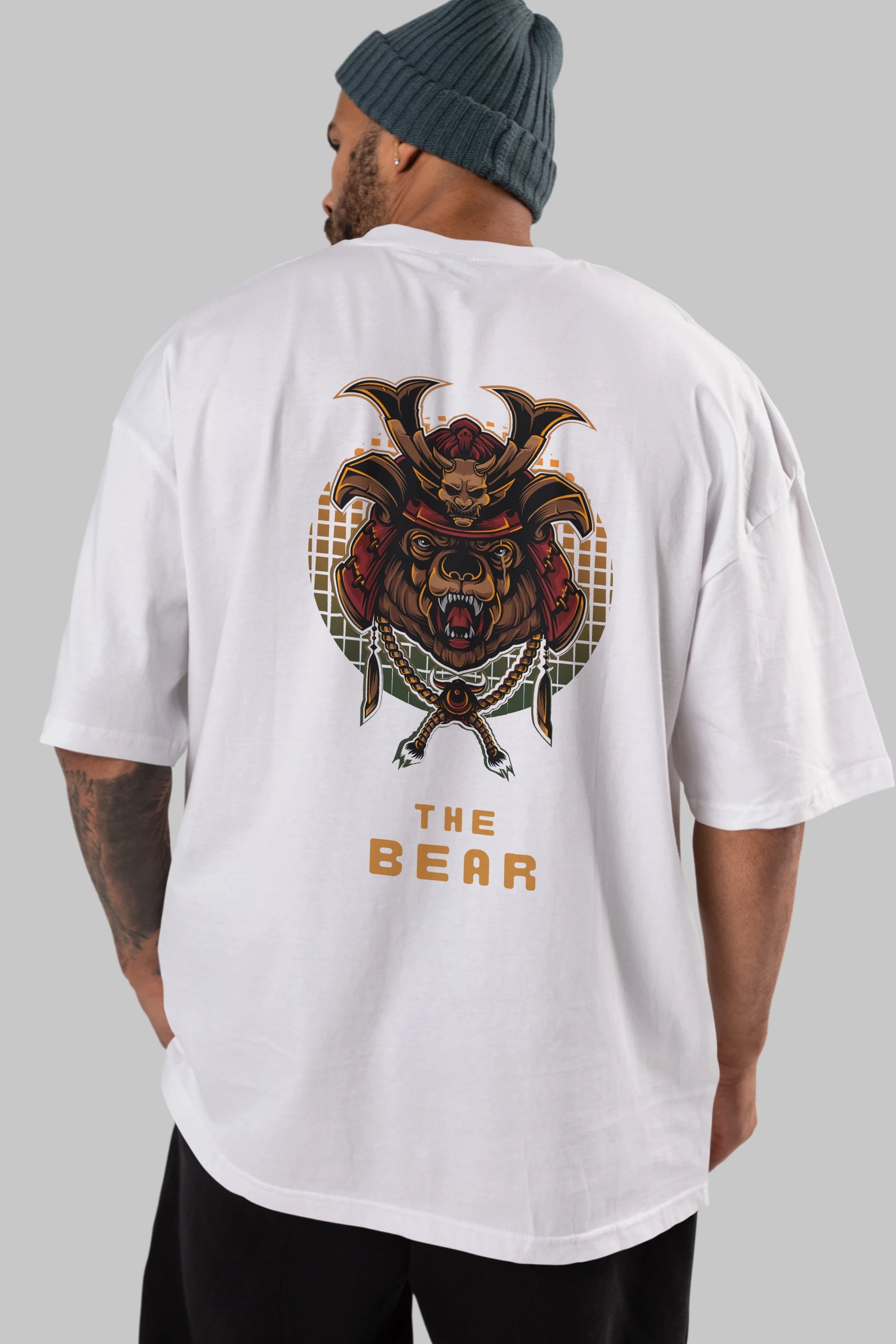 The Bear 2 Arka Baskılı Oversize t-shirt Erkek Kadın Unisex