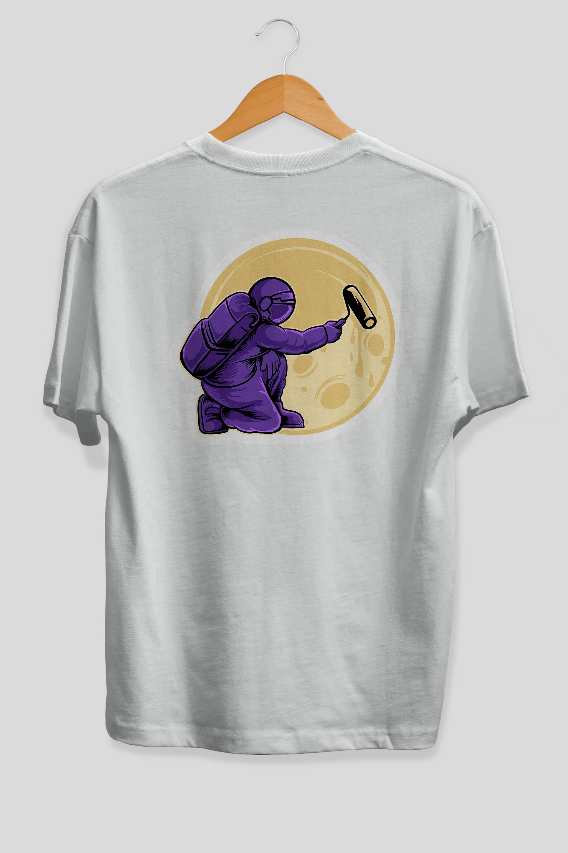 Astropaint Sticker Arka Baskılı Oversize t-shirt Erkek Kadın Unisex