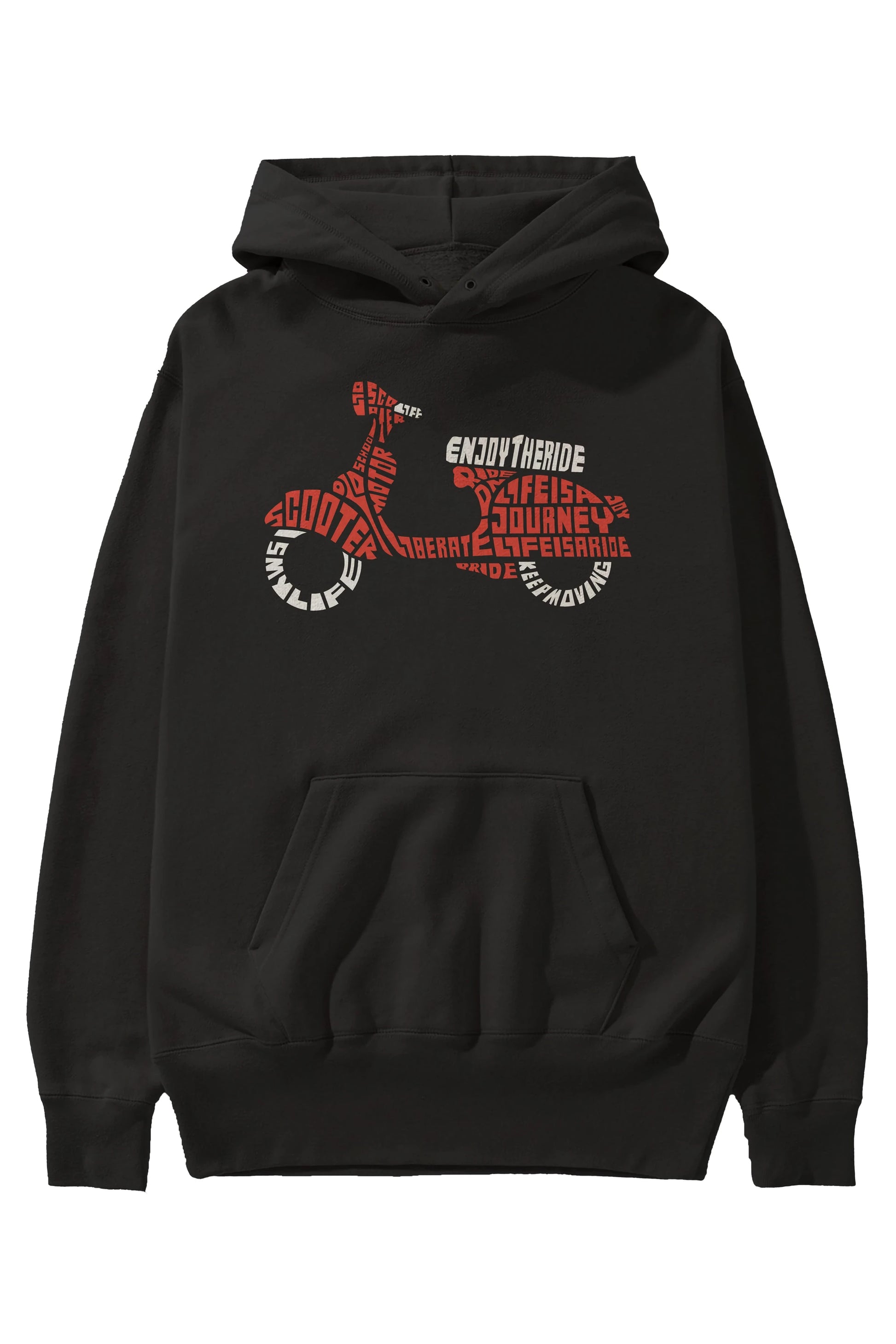 Enjoy The Ride Ön Baskılı Hoodie Oversize Kapüşonlu Sweatshirt Erkek Kadın Unisex