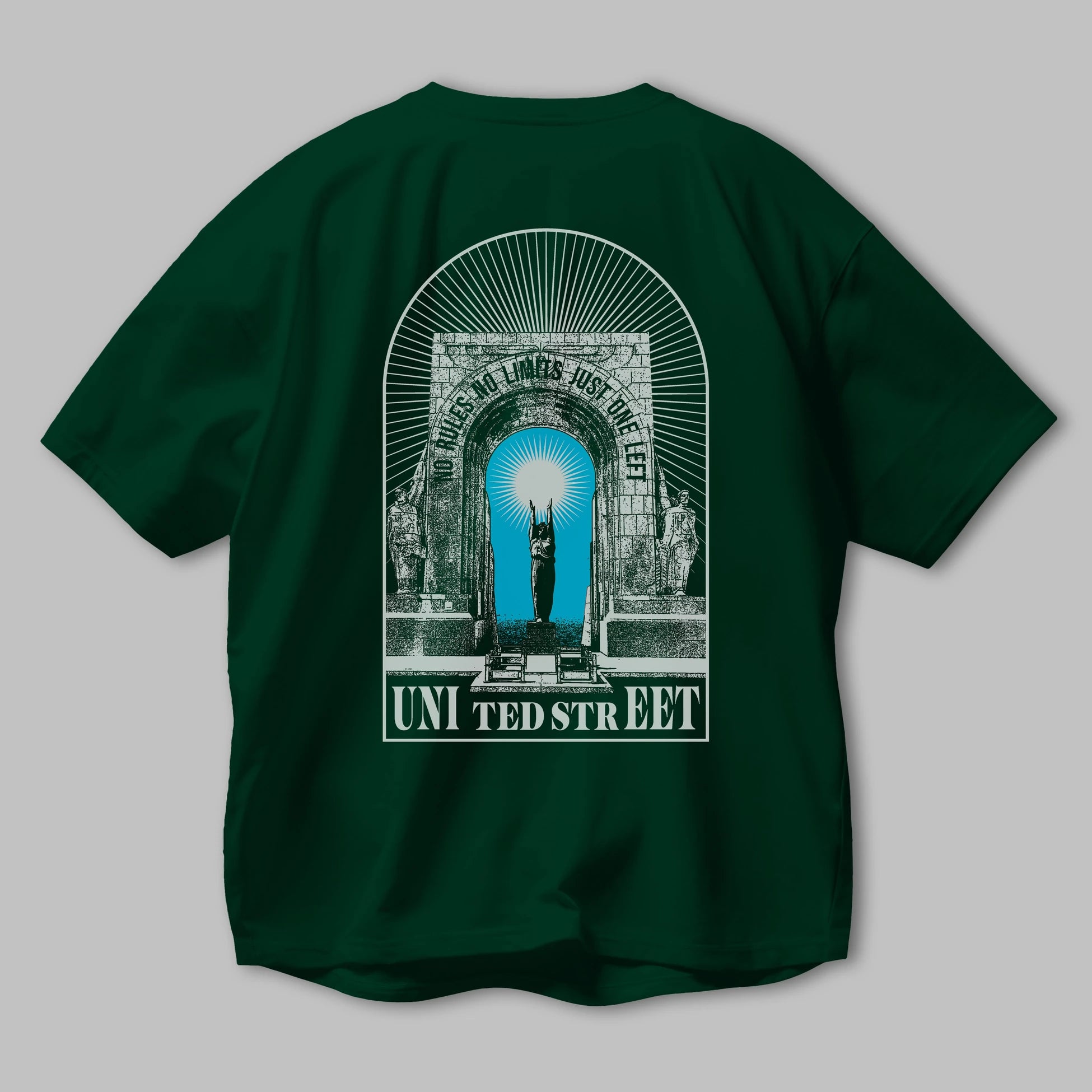 No Rules No Limits Arka Baskılı Oversize t-shirt Erkek Kadın Unisex
