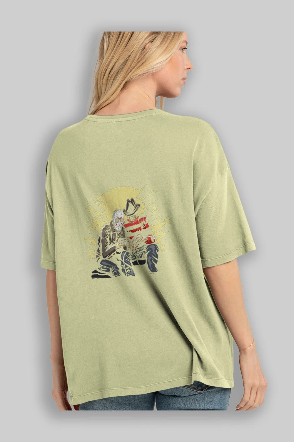 Dark Gamers Arka Baskılı Oversize t-shirt Erkek Kadın Unisex %100 Pamuk