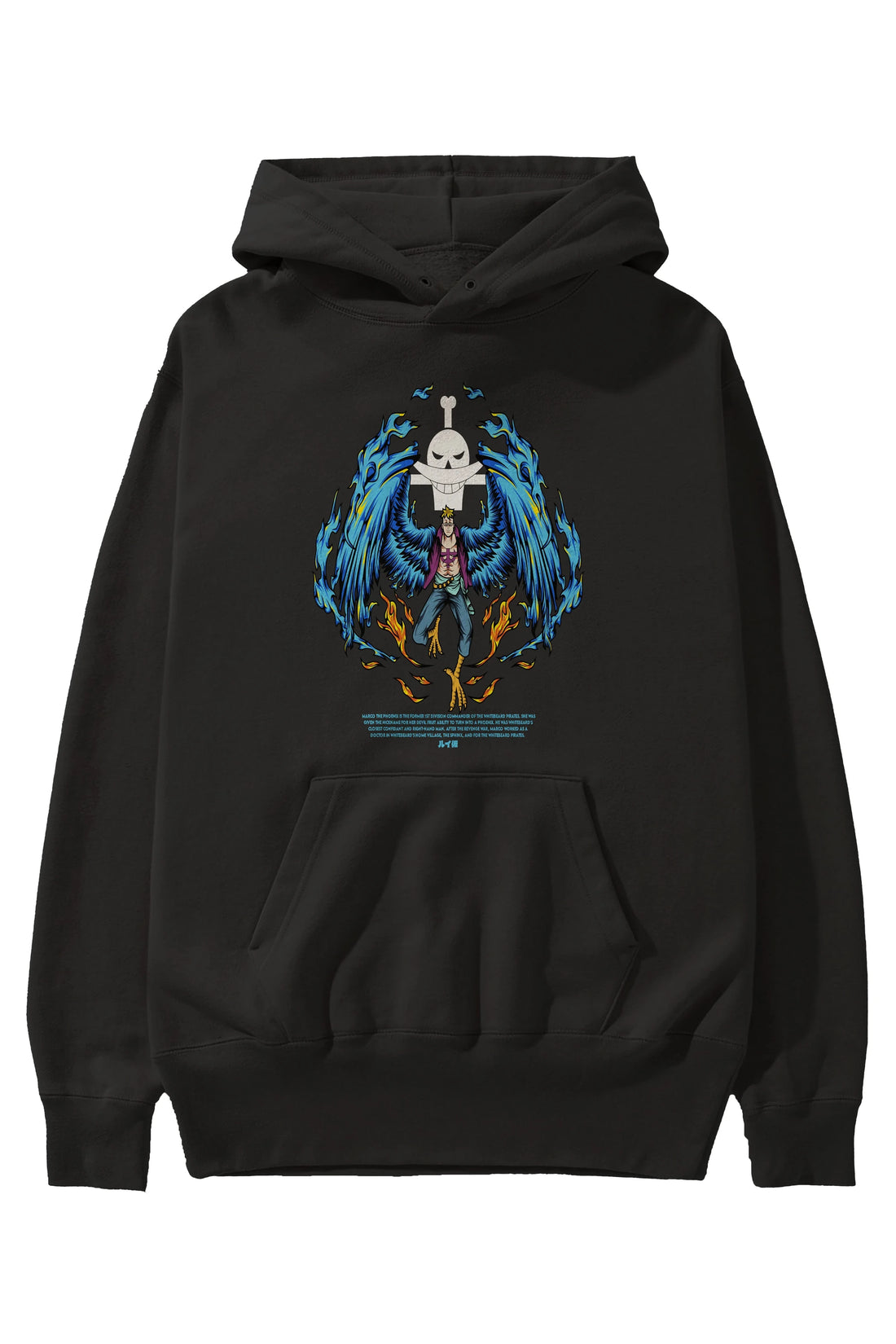 Marco Anime Ön Baskılı Hoodie Oversize Kapüşonlu Sweatshirt Erkek Kadın Unisex