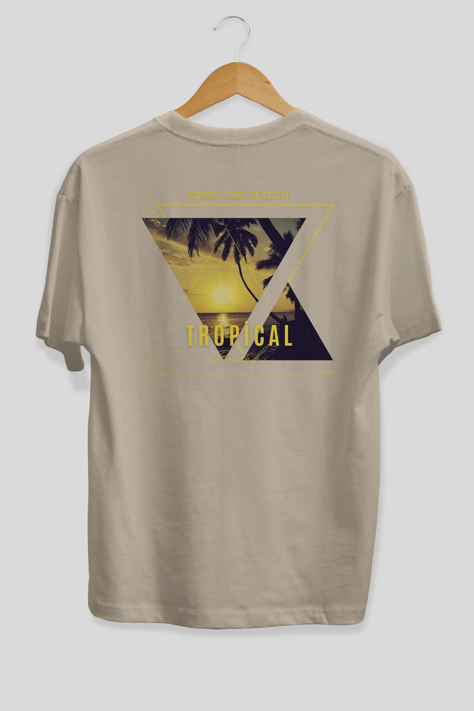Summer Vibes Yazılı Arka Baskılı Oversize t-shirt Erkek Kadın Unisex