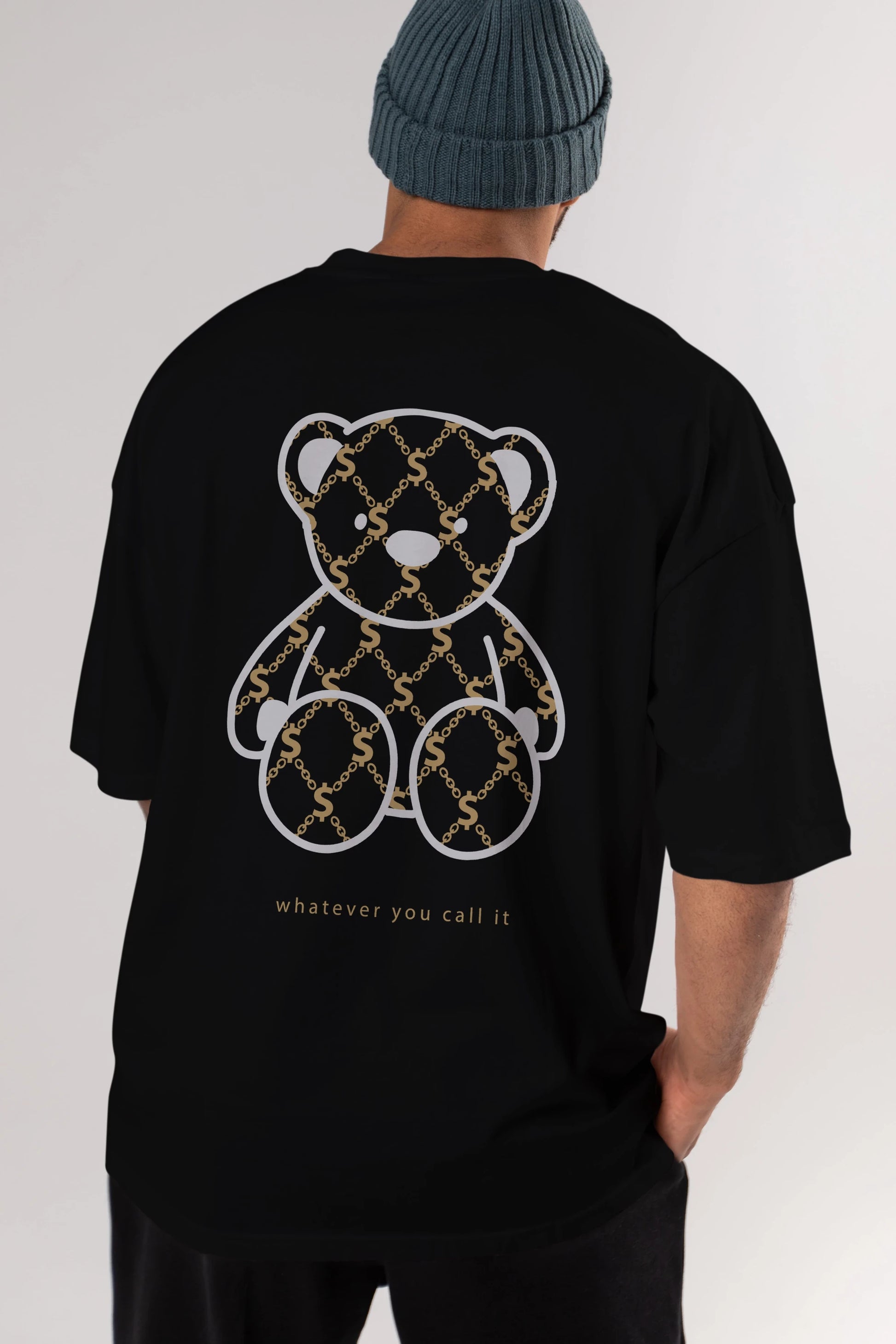 Whatever you Bear Arka Baskılı Oversize t-shirt Erkek Kadın Unisex