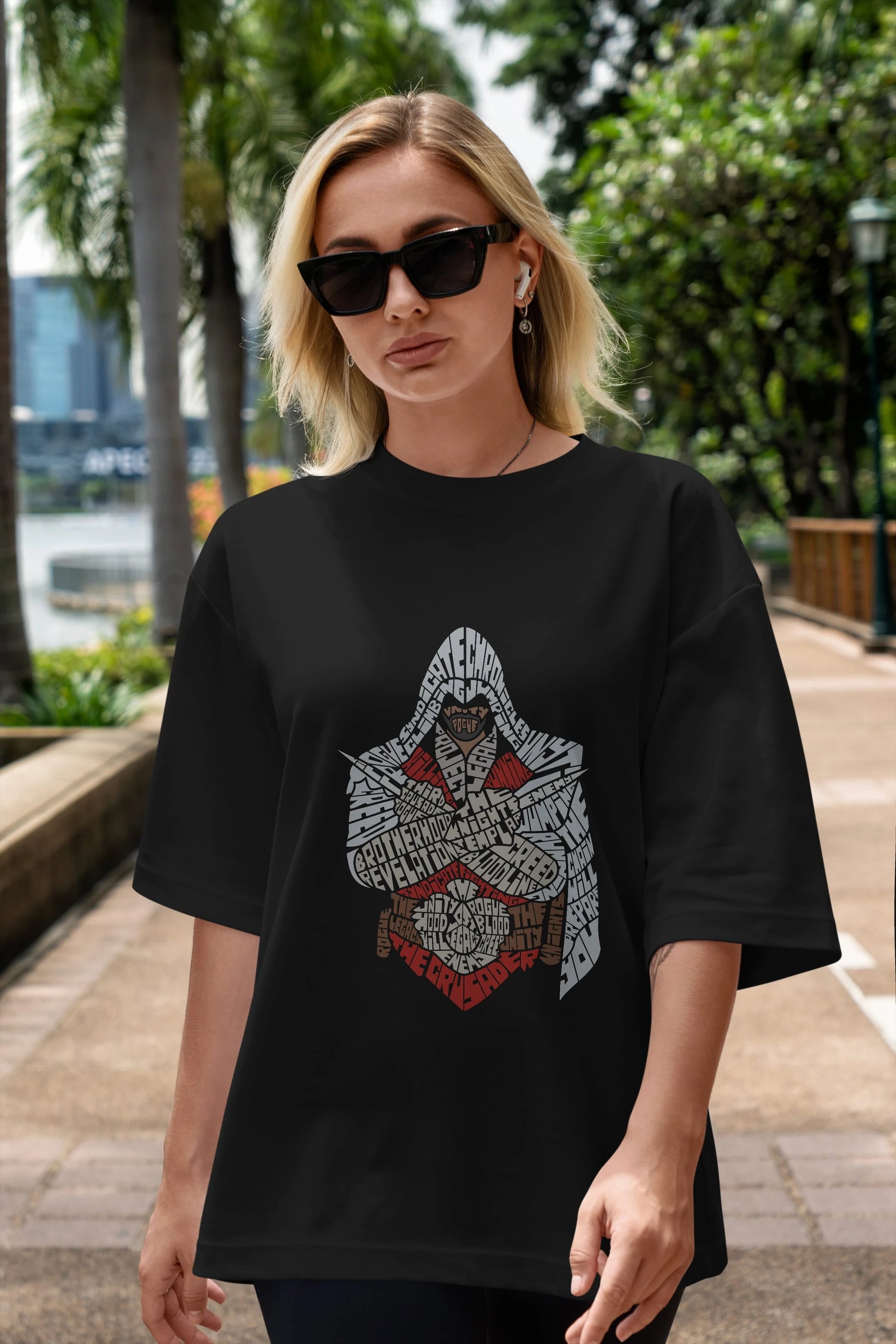 Assassins Ön Baskılı Oversize t-shirt %100 pamuk Erkek Kadın Unisex