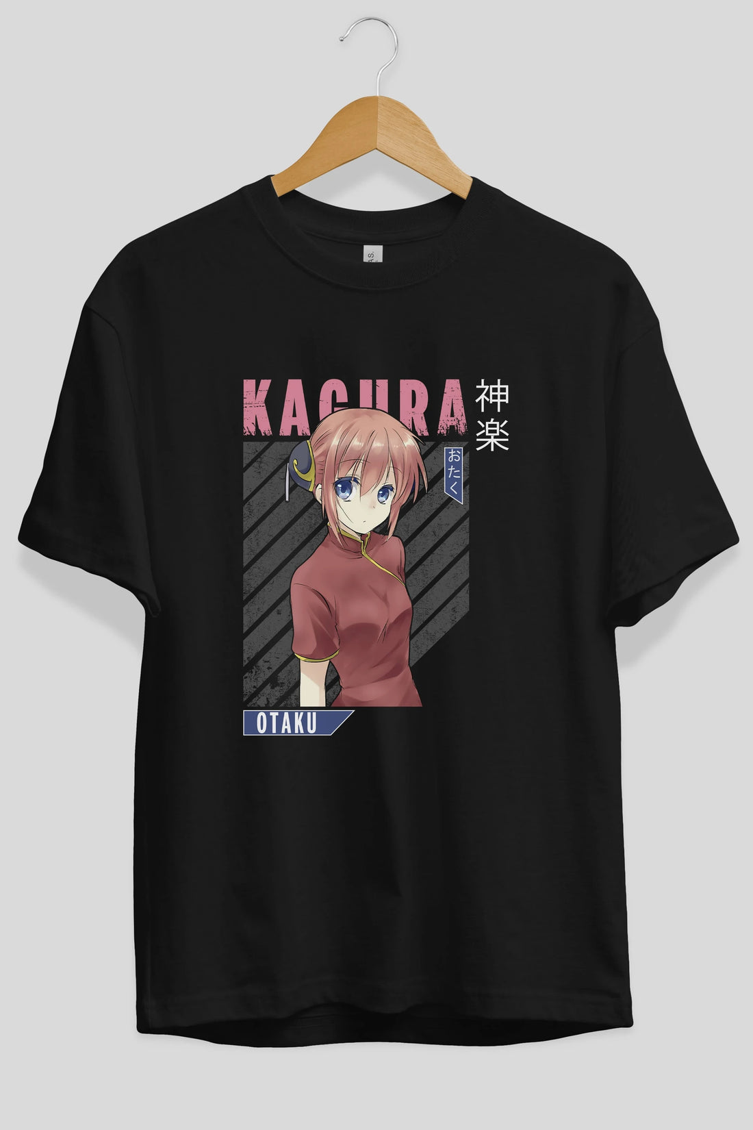 Kagura GINTAMA Anime Ön Baskılı Oversize t-shirt %100 pamuk Erkek Kadın Unisex