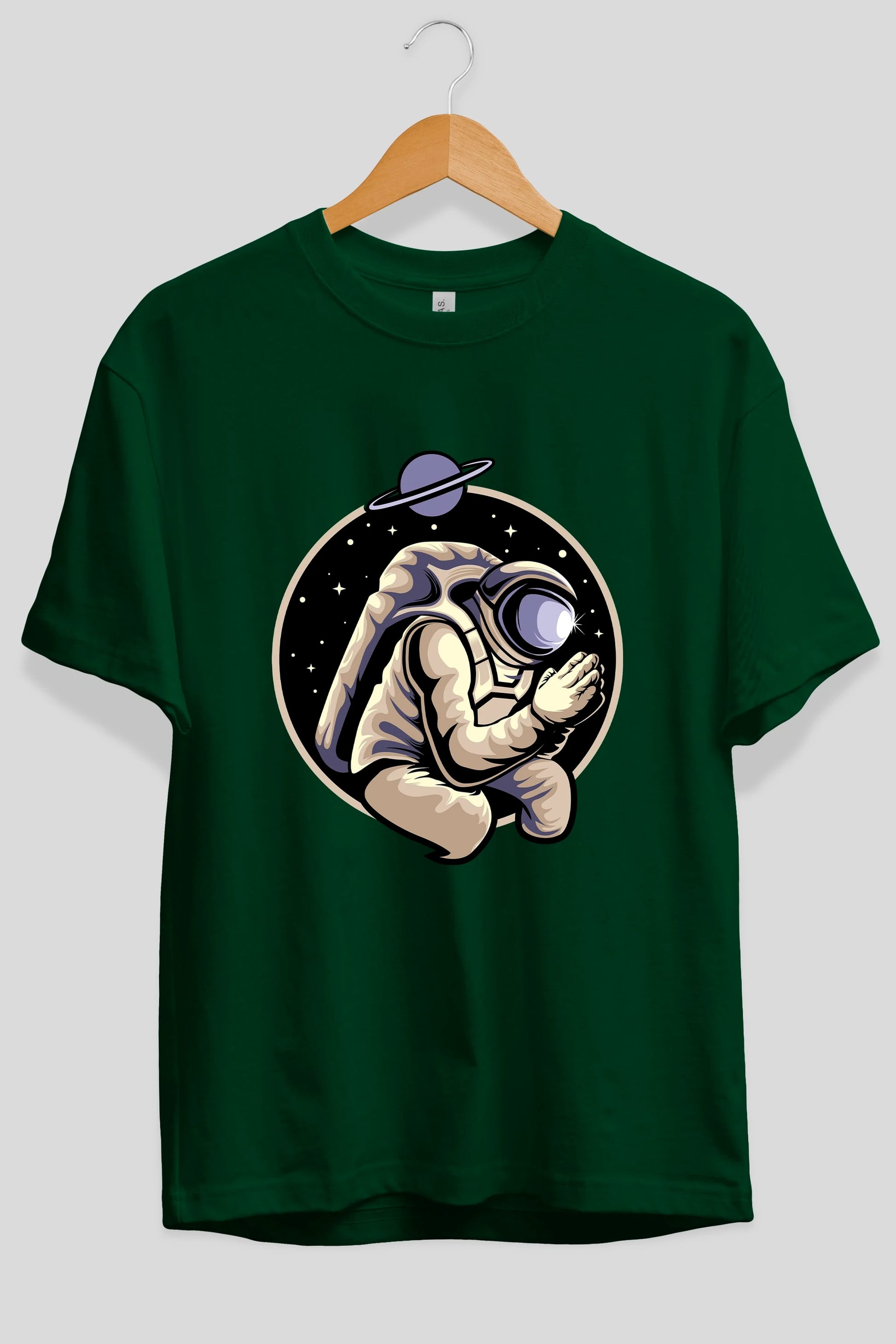 Astronaut Praying Ön Baskılı Oversize t-shirt Erkek Kadın Unisex