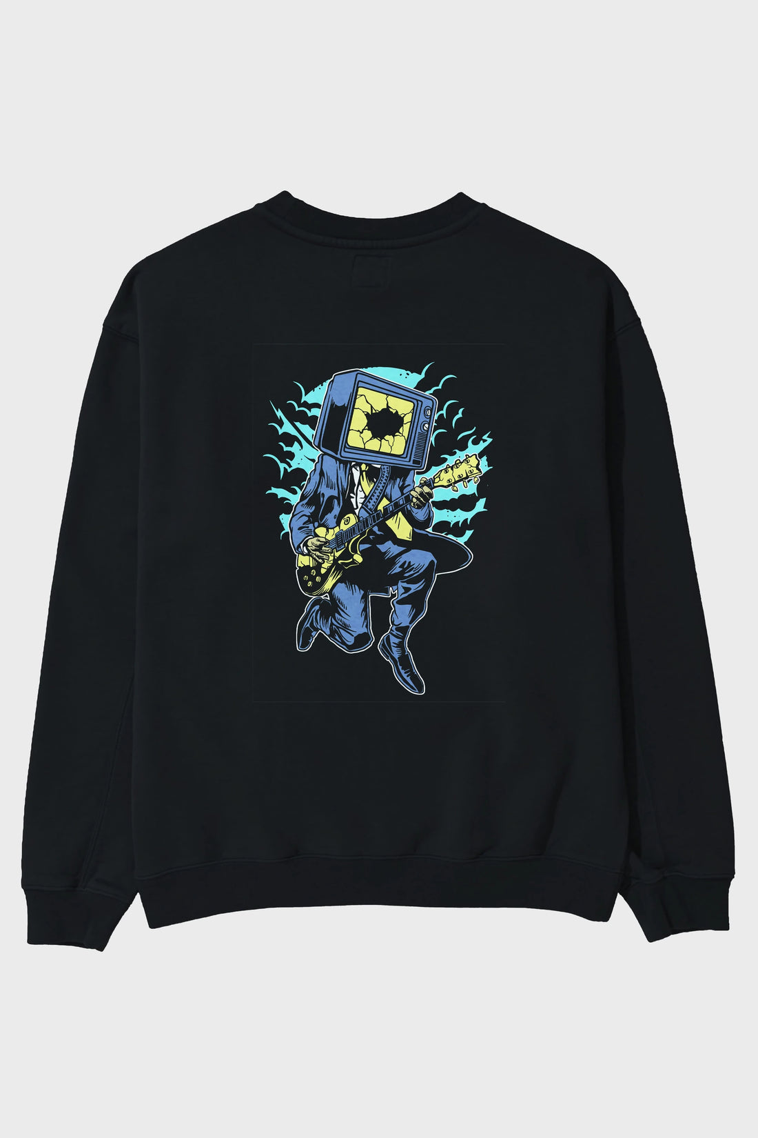 Death Rock Arka Baskılı Oversize Sweatshirt Erkek Kadın Unisex