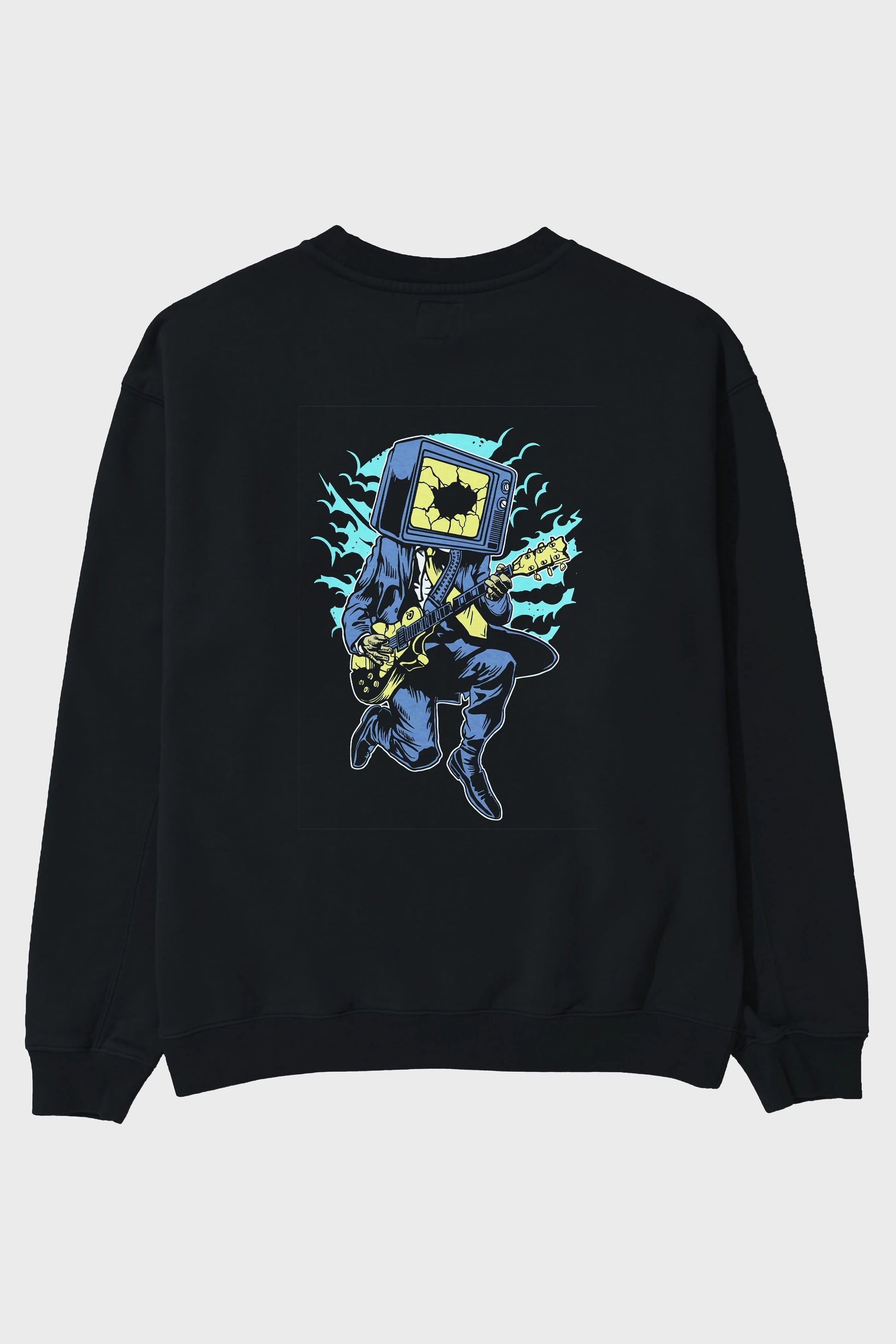 Death Rock Arka Baskılı Oversize Sweatshirt Erkek Kadın Unisex