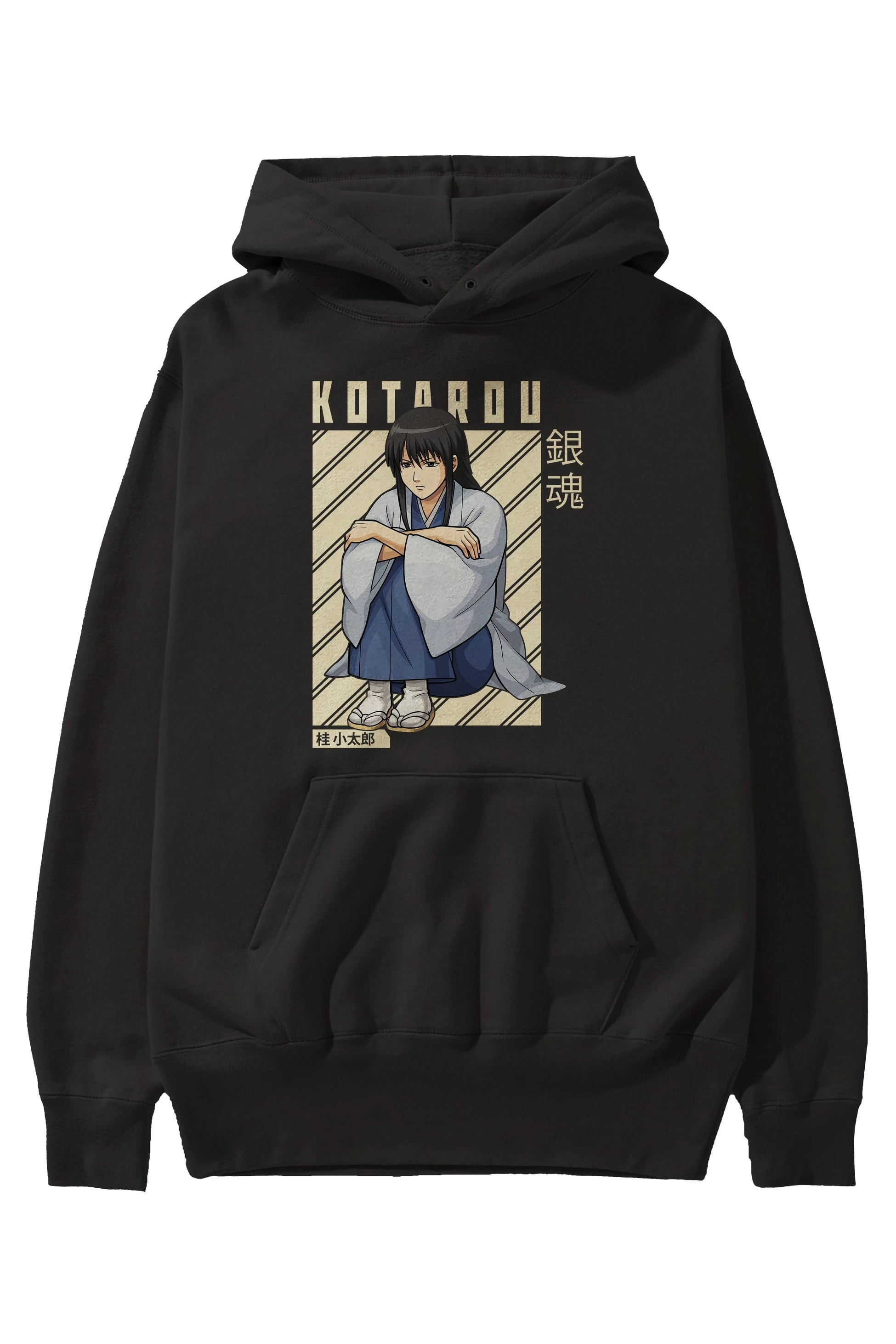 Kotarou Katsura GINTAMA Anime Ön Baskılı Hoodie Oversize Kapüşonlu Sweatshirt Erkek Kadın Unisex