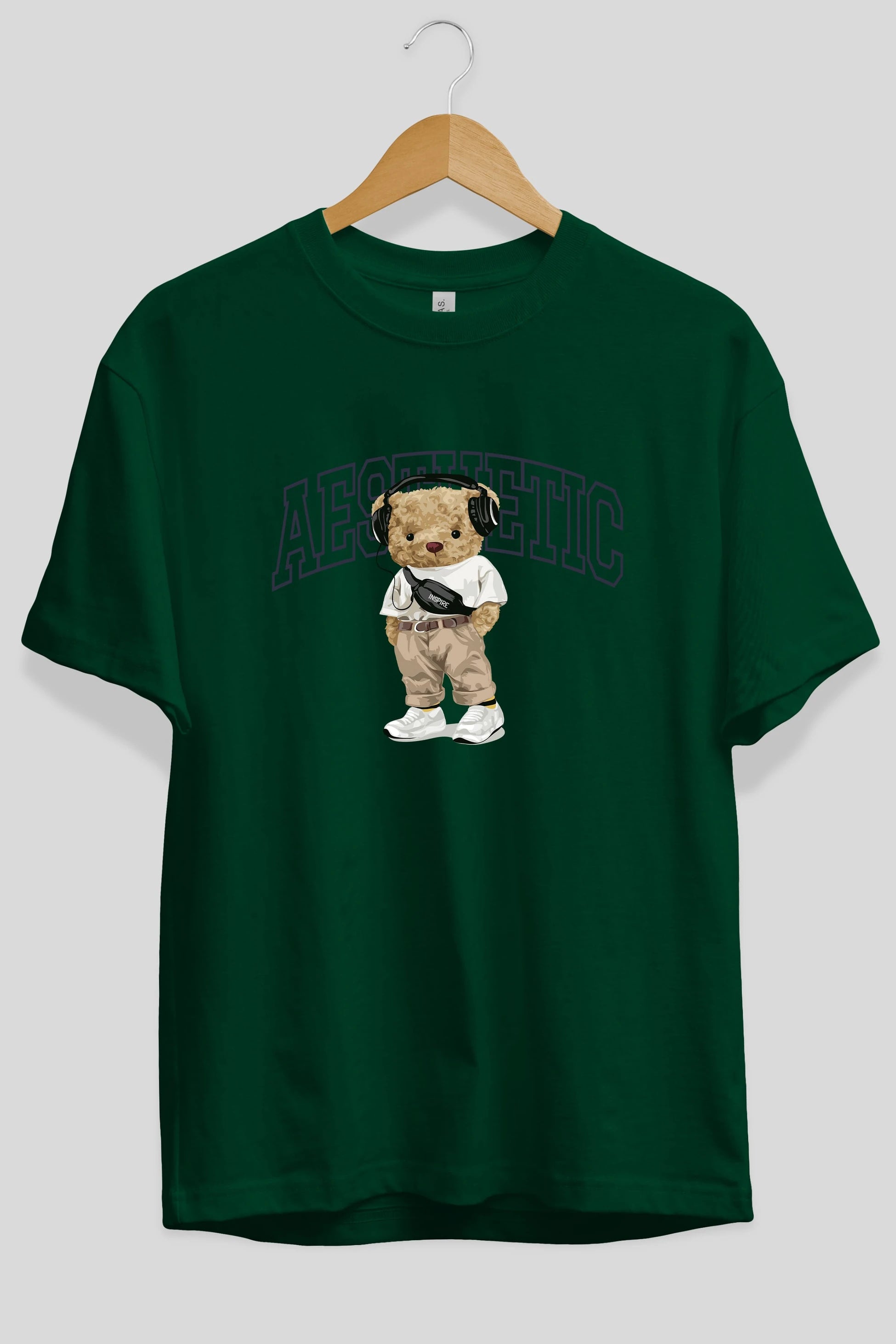 Teddy Bear Aesthetıc Ön Baskılı Oversize t-shirt Erkek Kadın Unisex %100 Pamuk