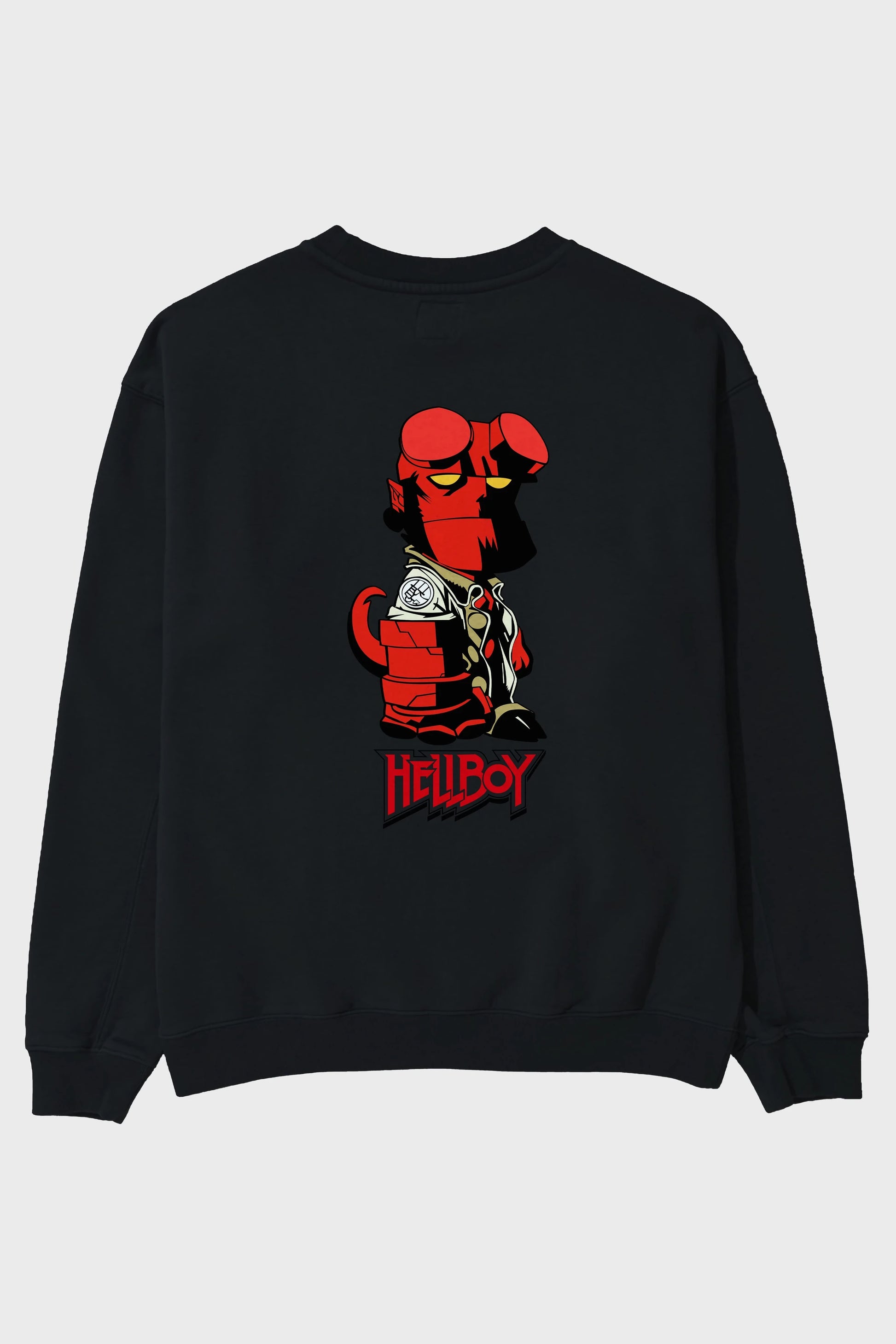 Hellboy (1) Arka Baskılı Oversize Sweatshirt Erkek Kadın Unisex
