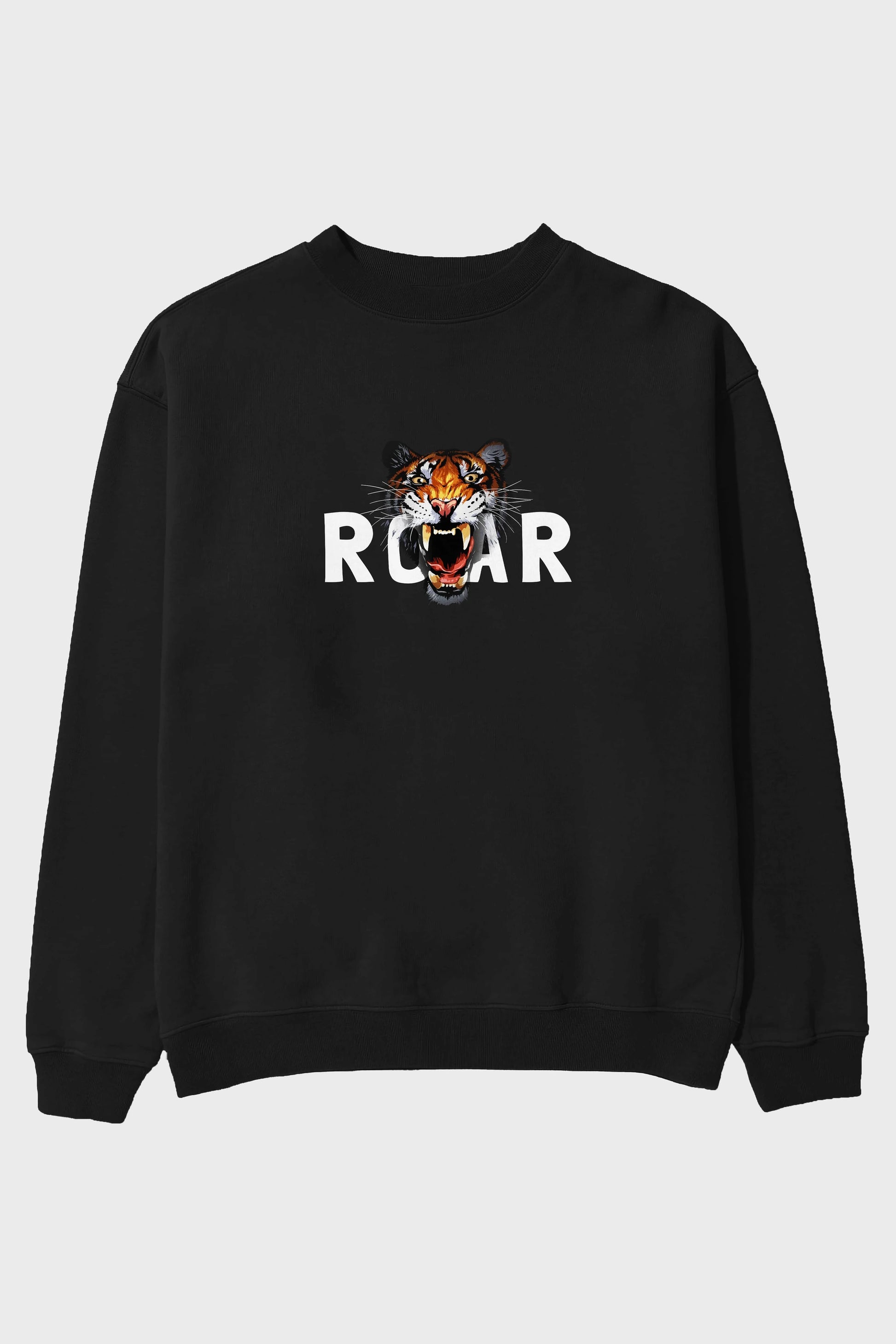 Teddy Bear Roar Ön Baskılı Oversize Sweatshirt Erkek Kadın Unisex