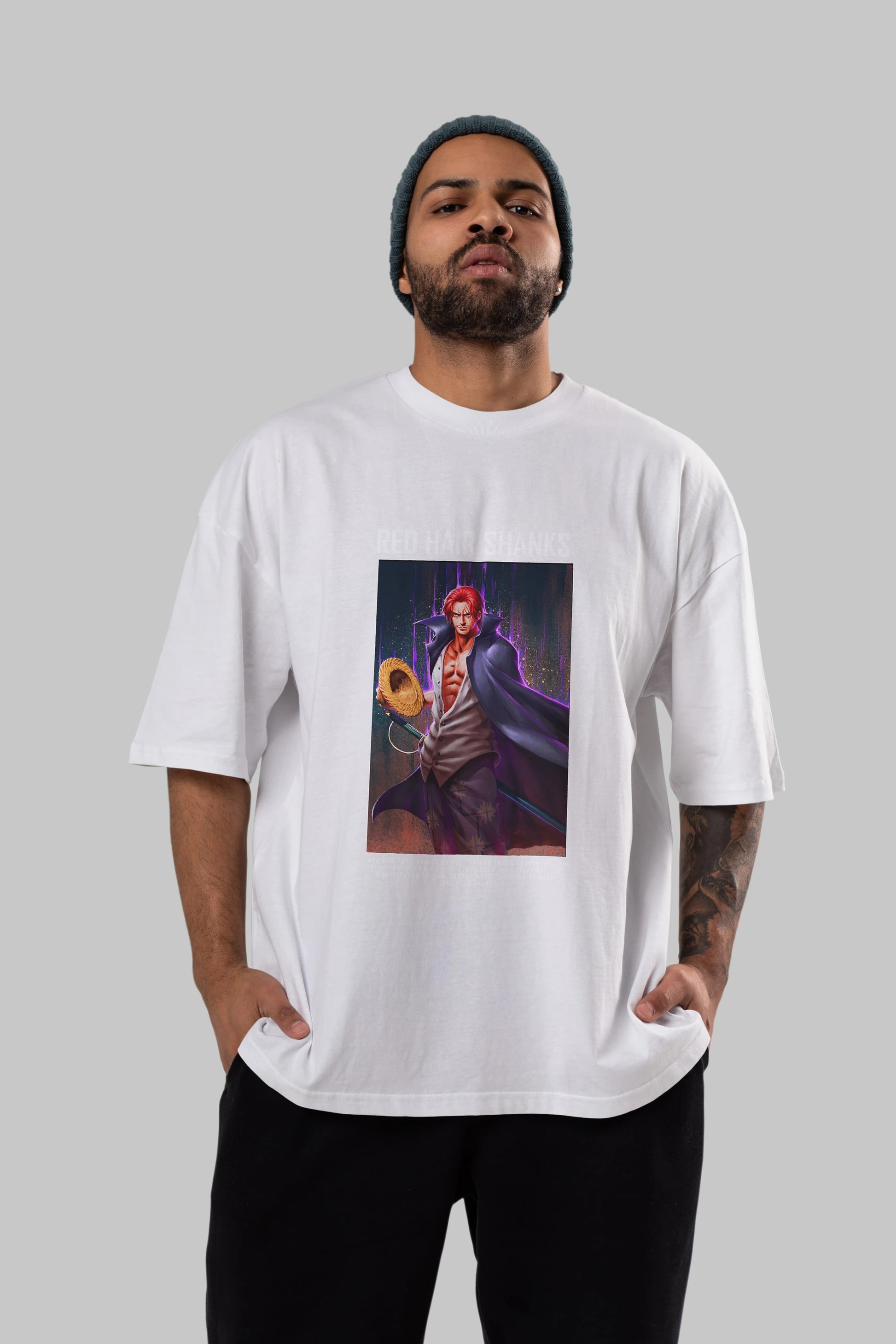 Shanks Anime Ön Baskılı Oversize t-shirt Erkek Kadın Unisex
