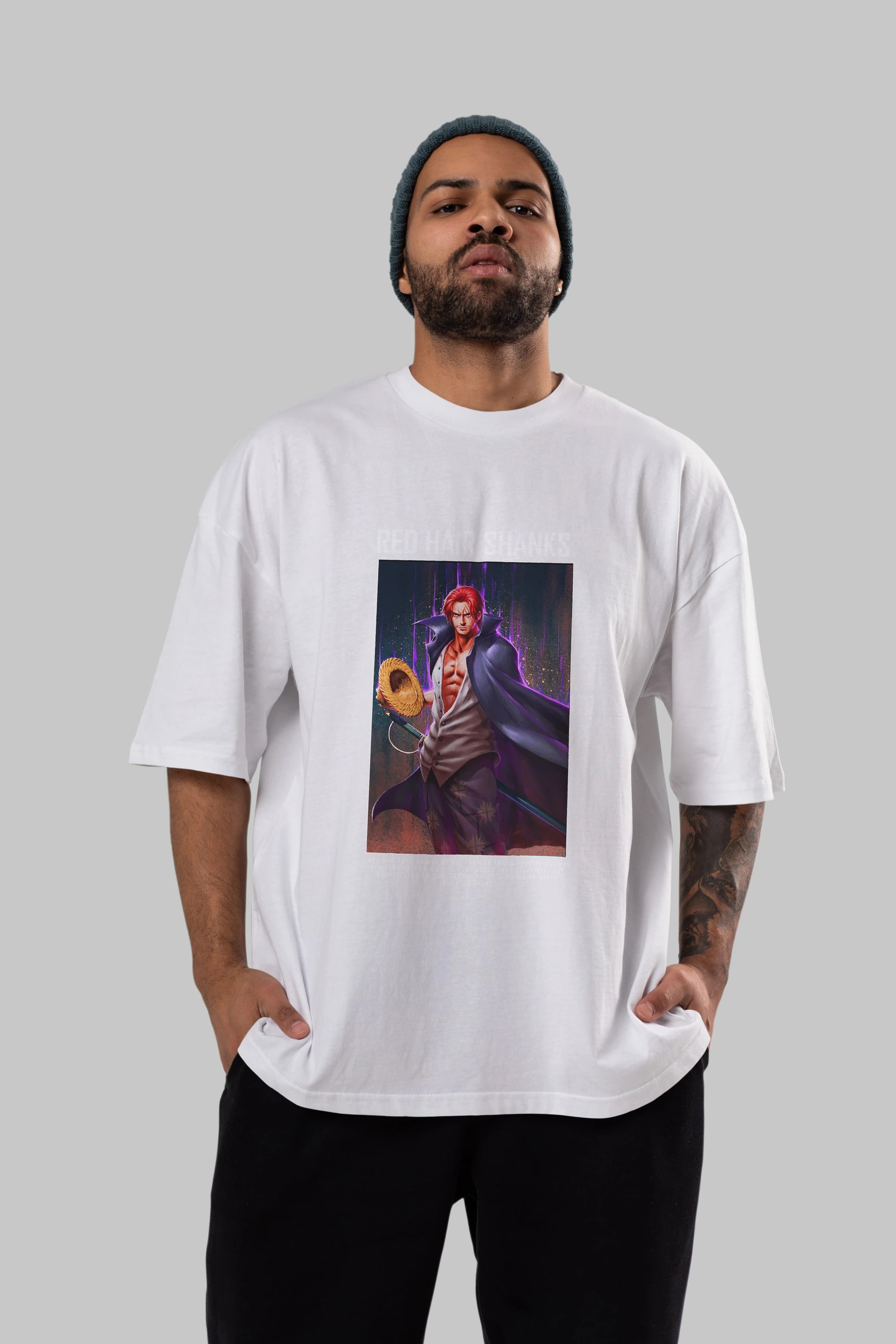 Shanks Anime Ön Baskılı Oversize t-shirt Erkek Kadın Unisex