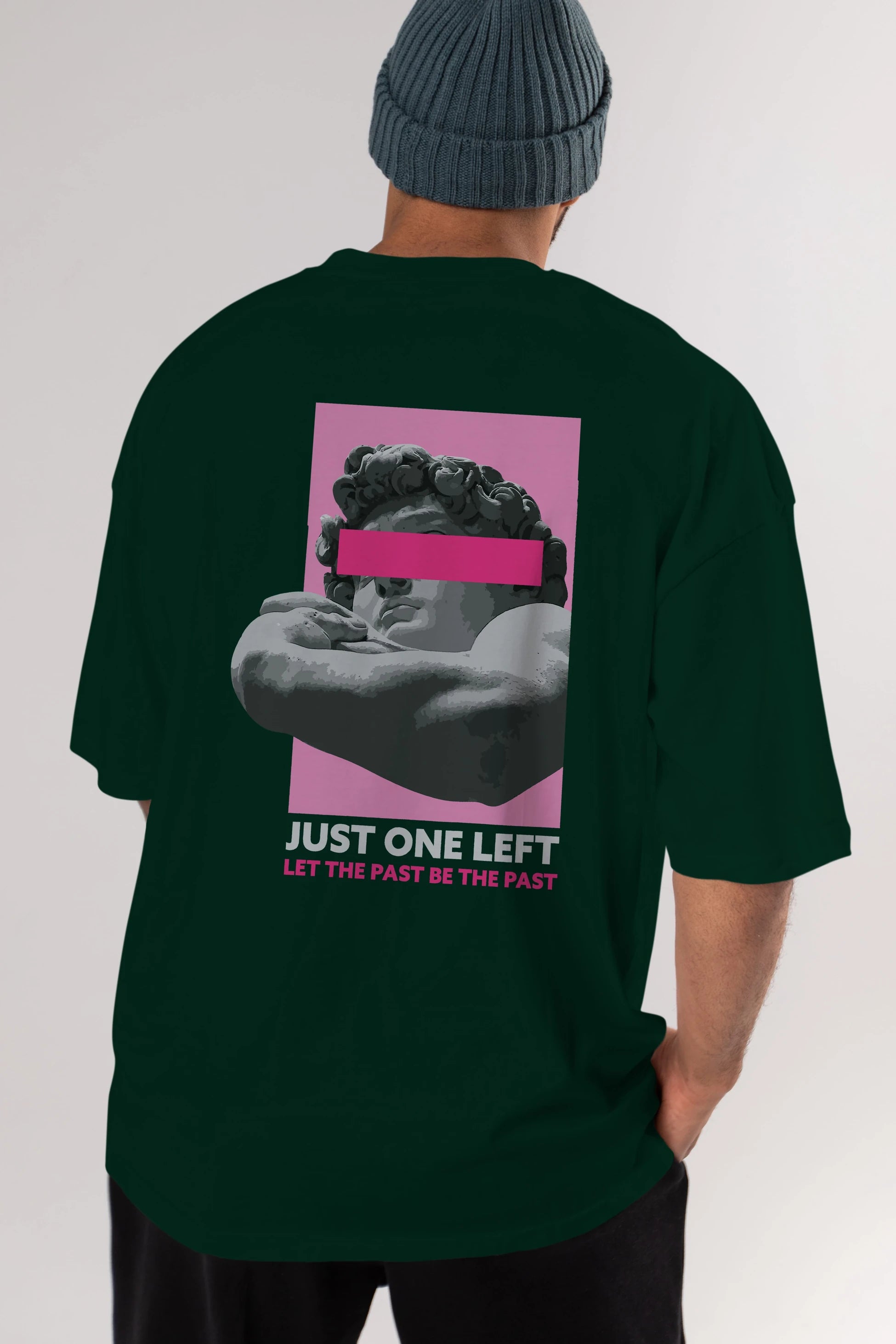 Just One Left Arka Baskılı Oversize t-shirt Erkek Kadın Unisex