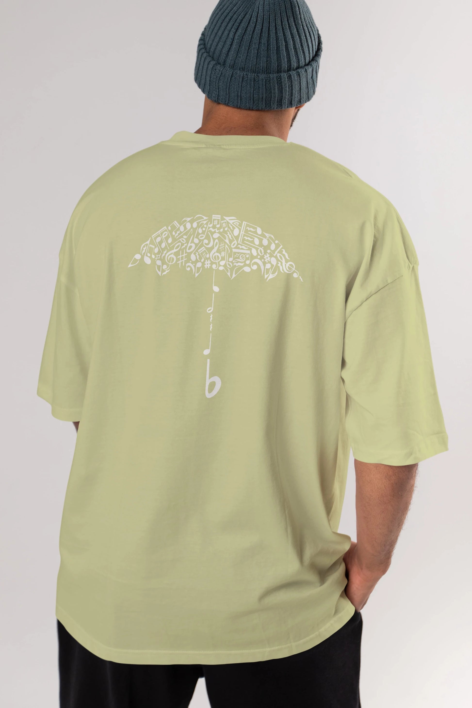 Sound Of Rain Arka Baskılı Oversize t-shirt %100 pamuk Erkek Kadın Unisex