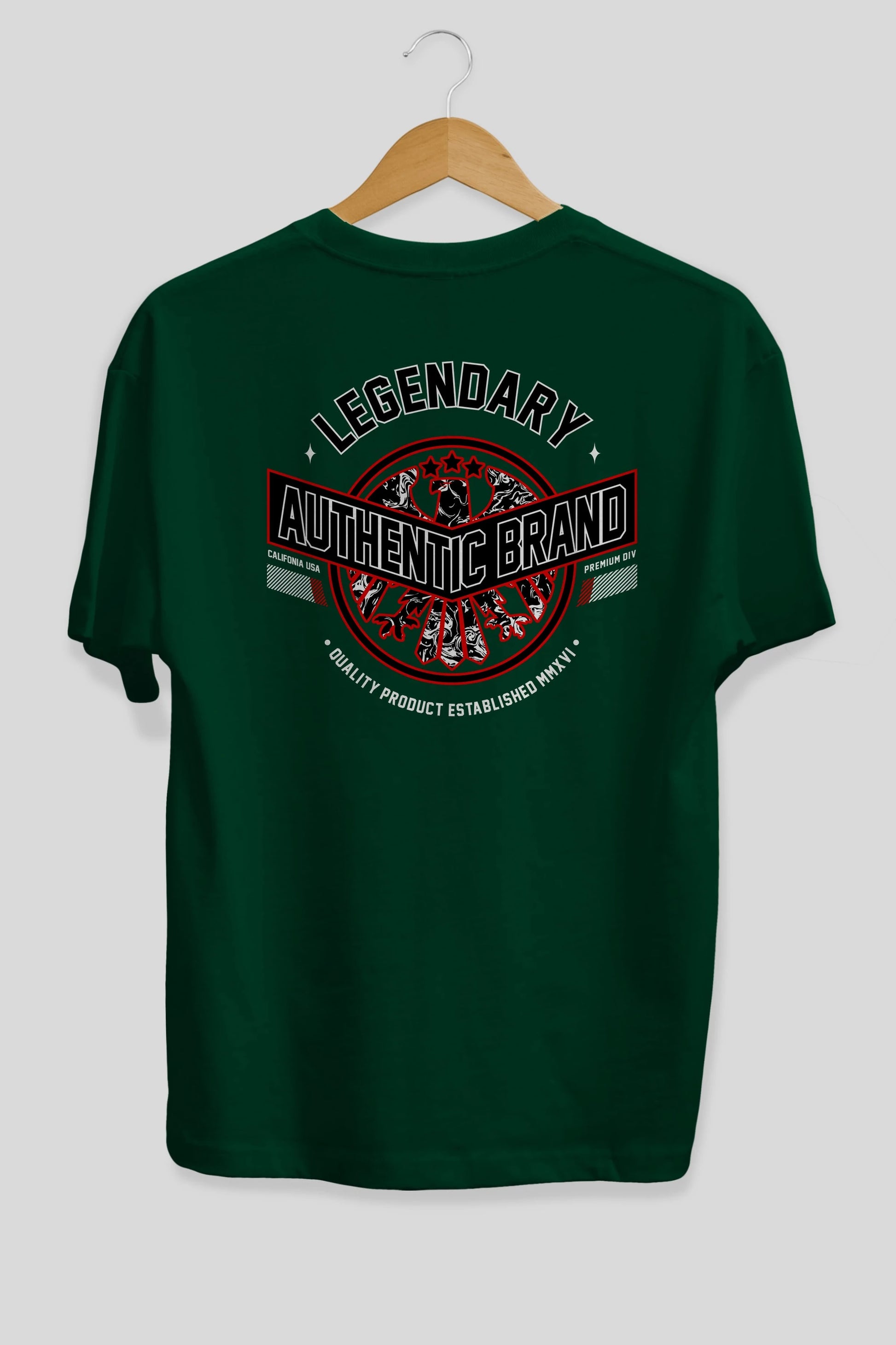 Legendary Brand Arka Baskılı Oversize t-shirt Erkek Kadın Unisex