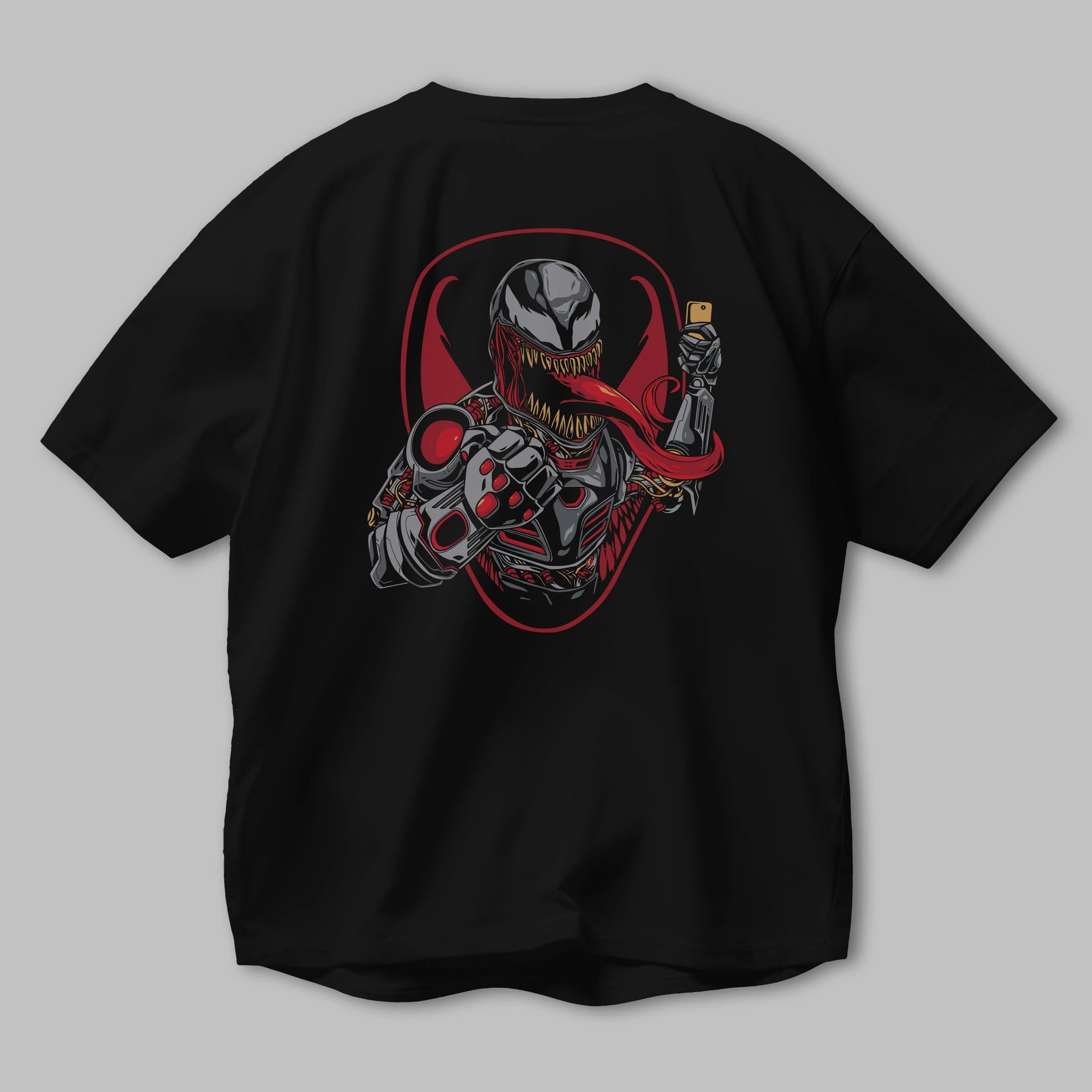 Venom (17) Arka Baskılı Oversize t-shirt Erkek Kadın Unisex %100 Pamuk Bisiklet Yaka tişort