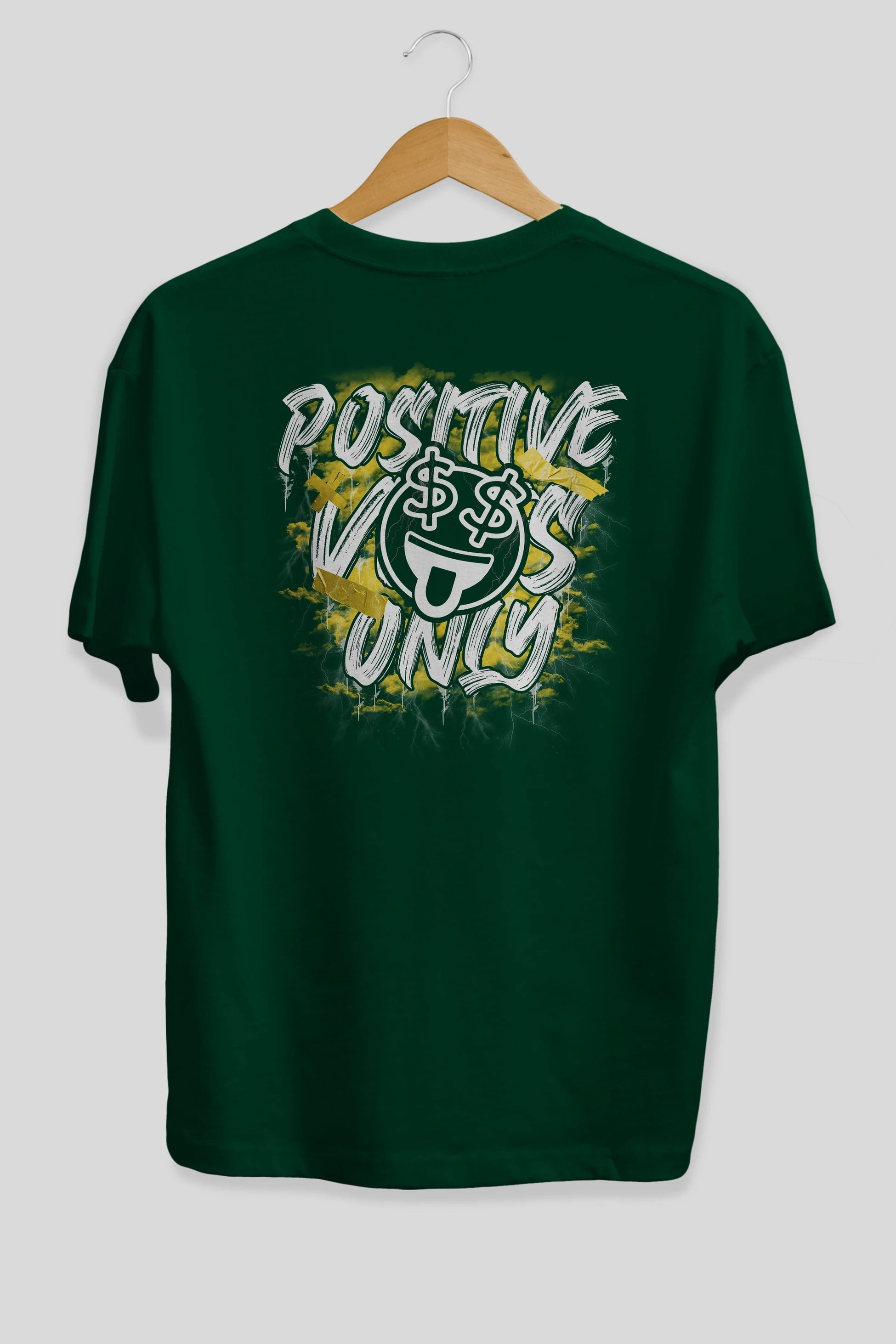 Positive Only Arka Baskılı Oversize t-shirt Erkek Kadın Unisex