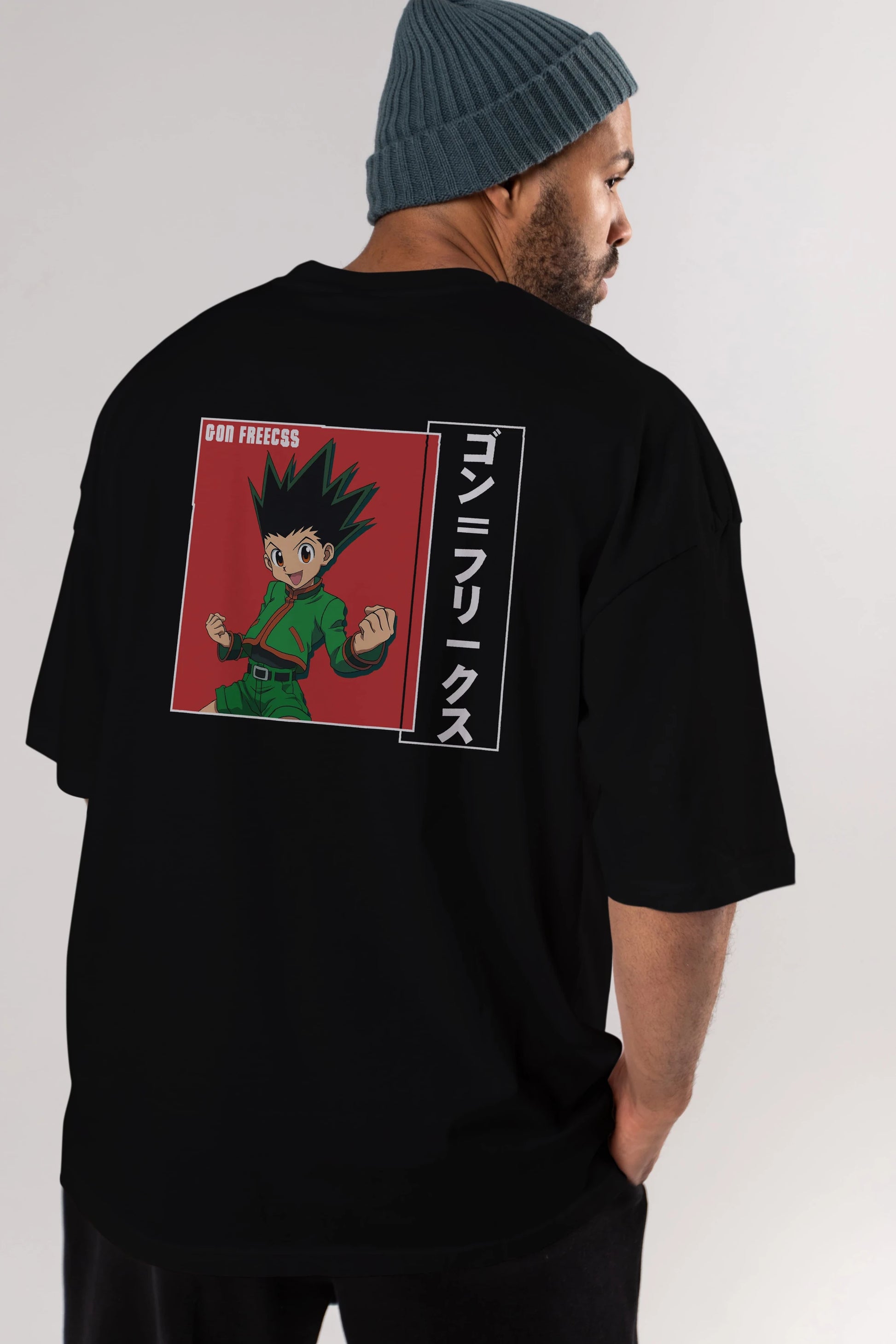 Gon Freecss HUNTER X HUNTER 5 Anime Arka Baskılı Oversize t-shirt Erkek Kadın Unisex