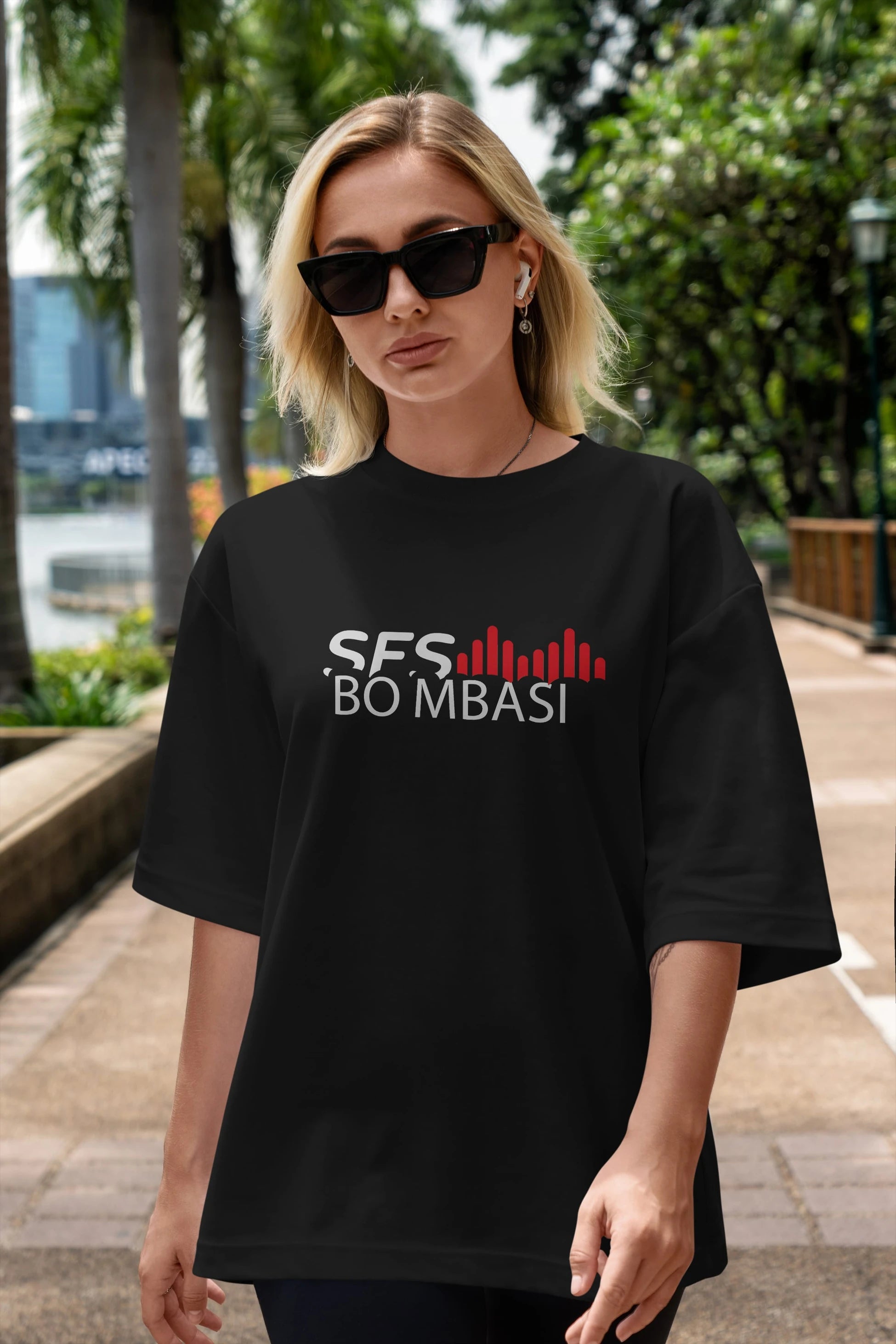 Ses Bombası Ön Baskılı Oversize t-shirt %100 pamuk Erkek Kadın Unisex