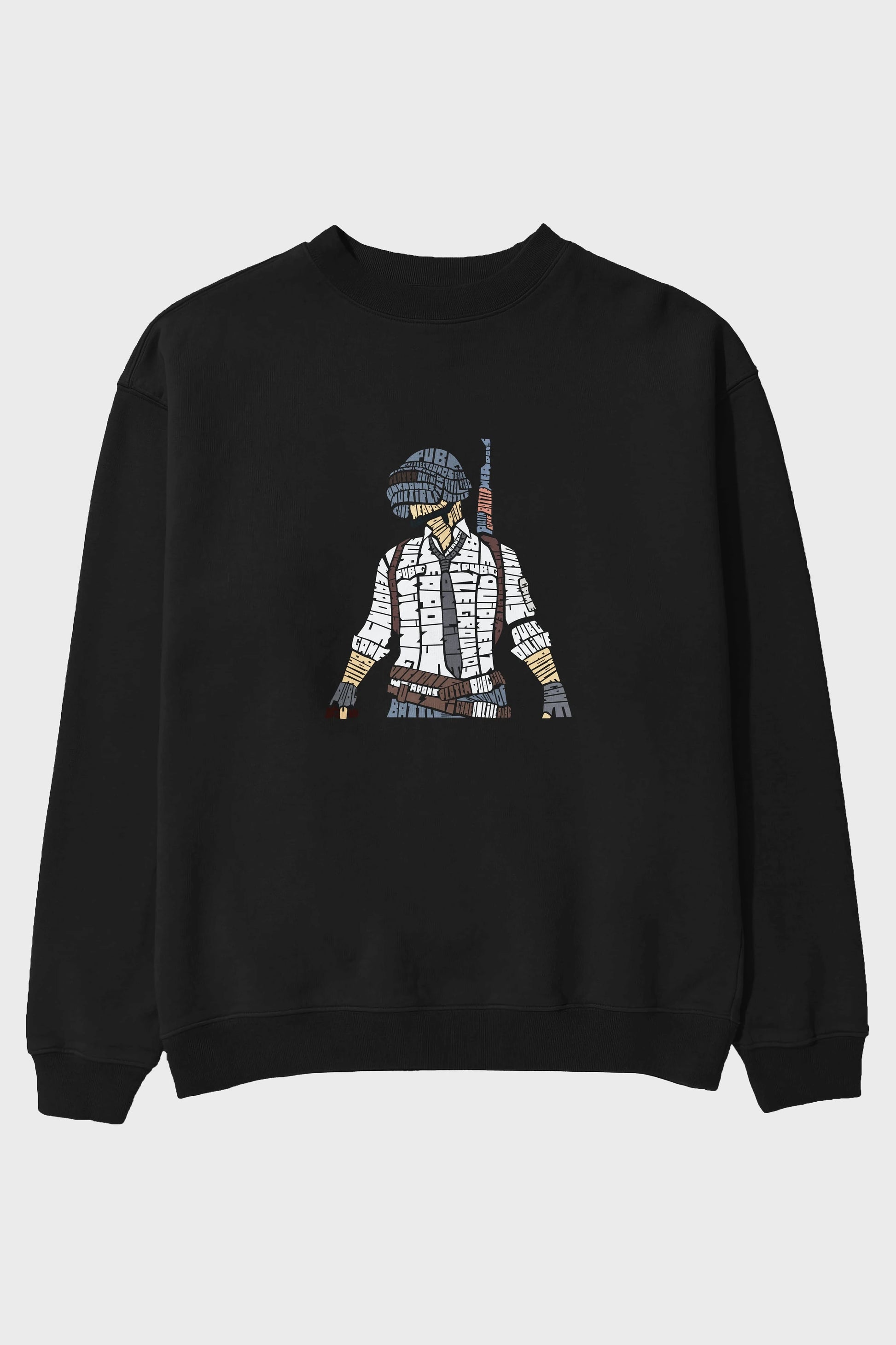 Pubg Ön Baskılı Oversize Sweatshirt Erkek Kadın Unisex