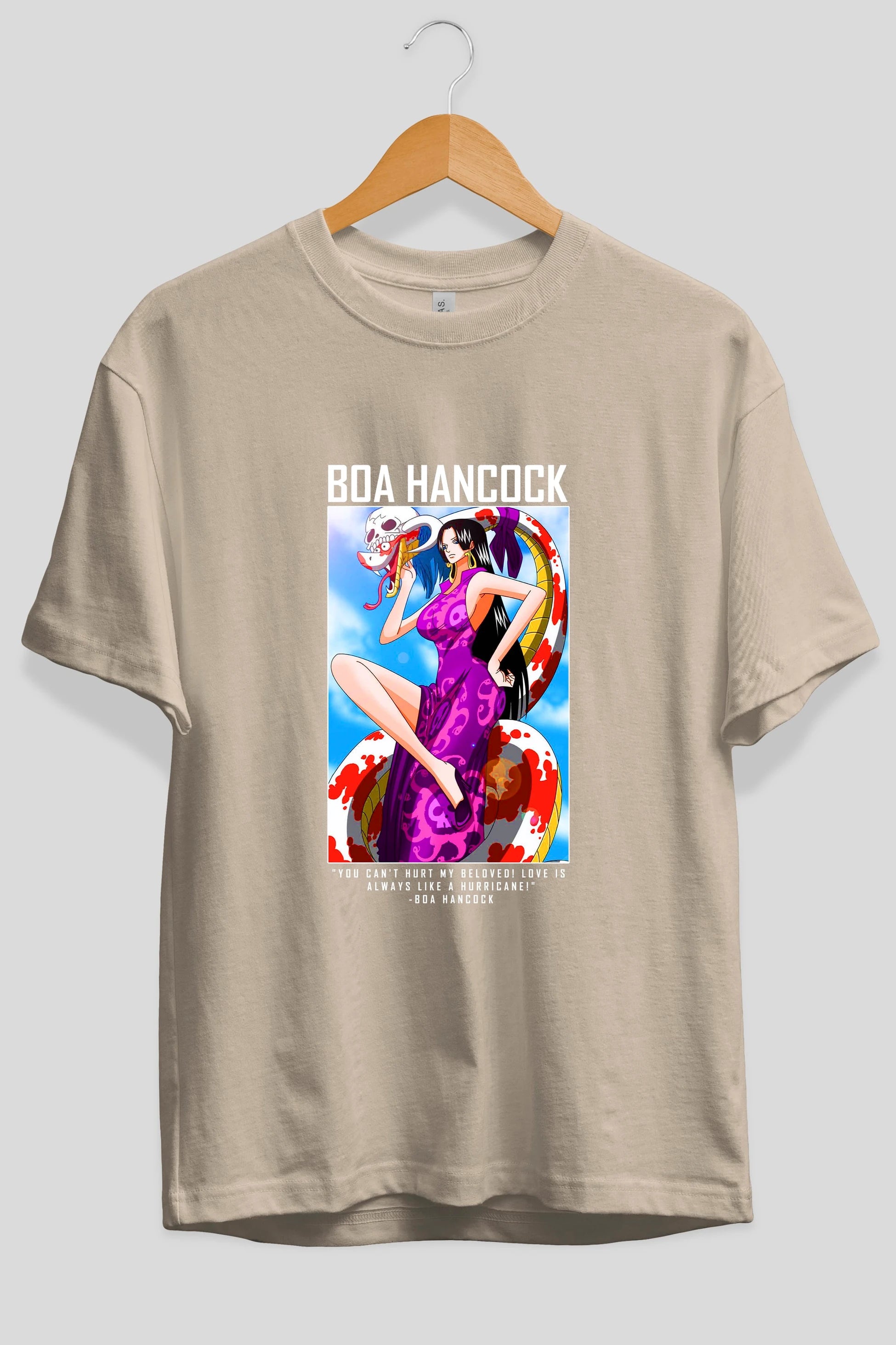 Boa Hancock Anime Ön Baskılı Oversize t-shirt Erkek Kadın Unisex