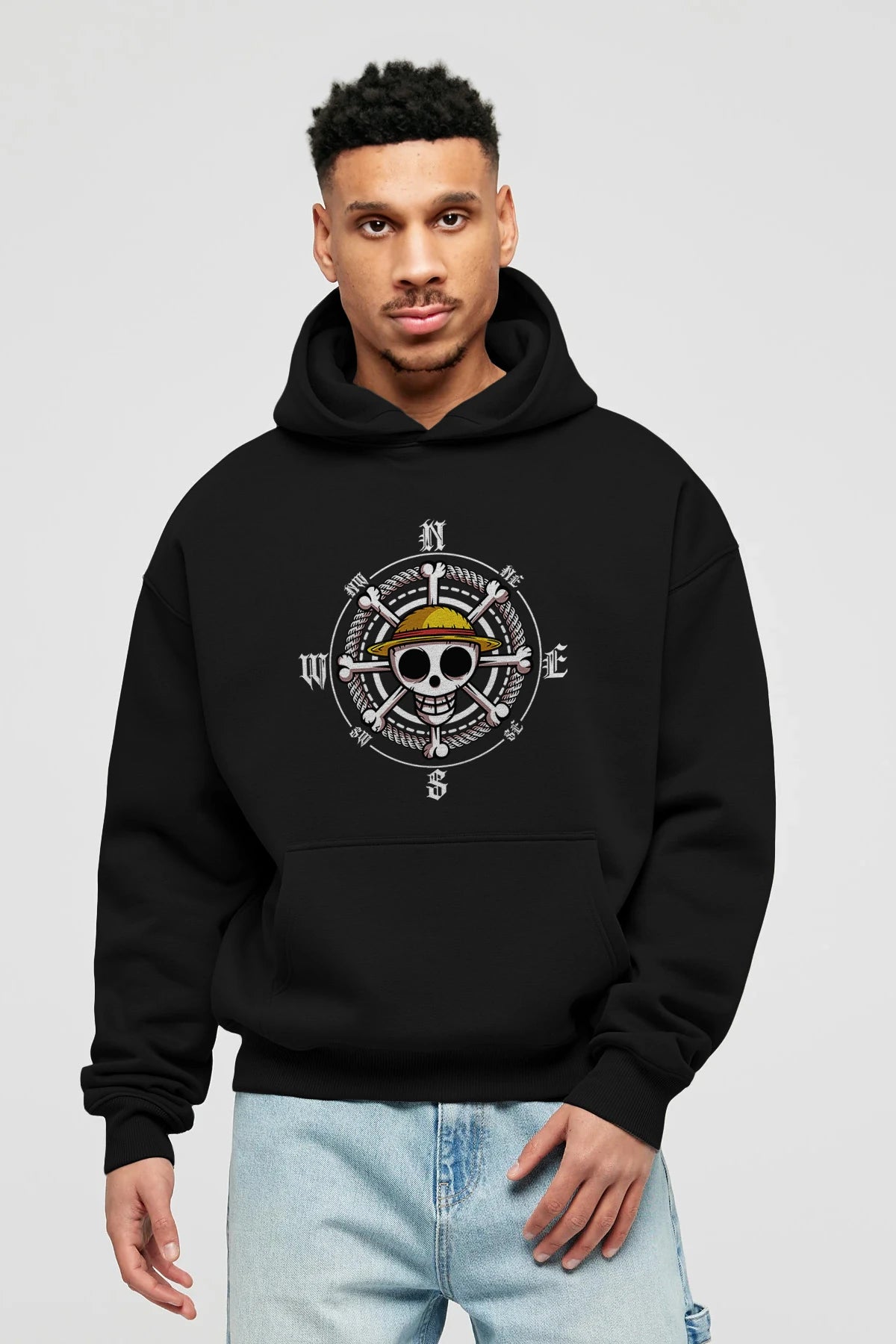 One Destiny 2 Anime Ön Baskılı Hoodie Oversize Kapüşonlu Sweatshirt Erkek Kadın Unisex