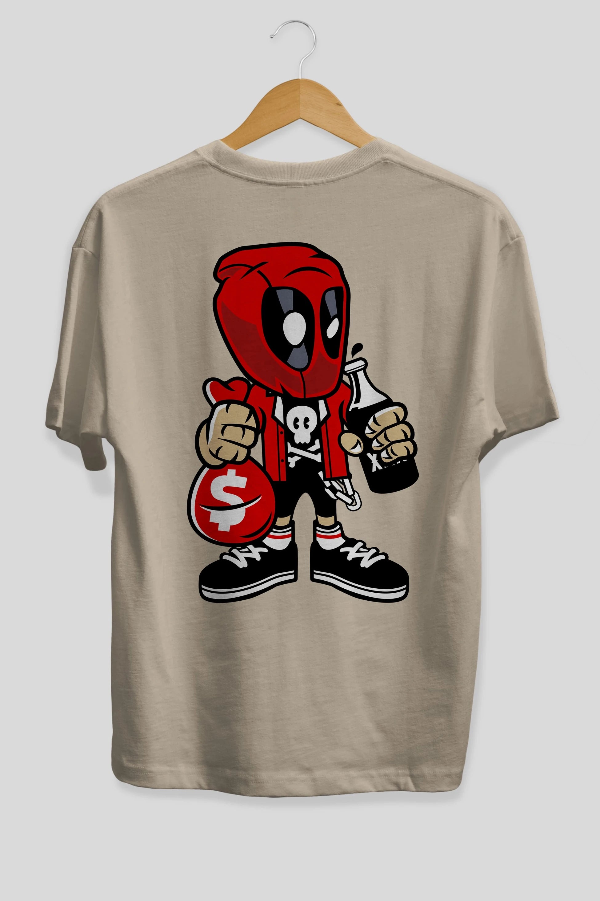 Deadpool (20) Arka Baskılı Oversize t-shirt Erkek Kadın Unisex %100 Pamuk Bisiklet Yaka tişort