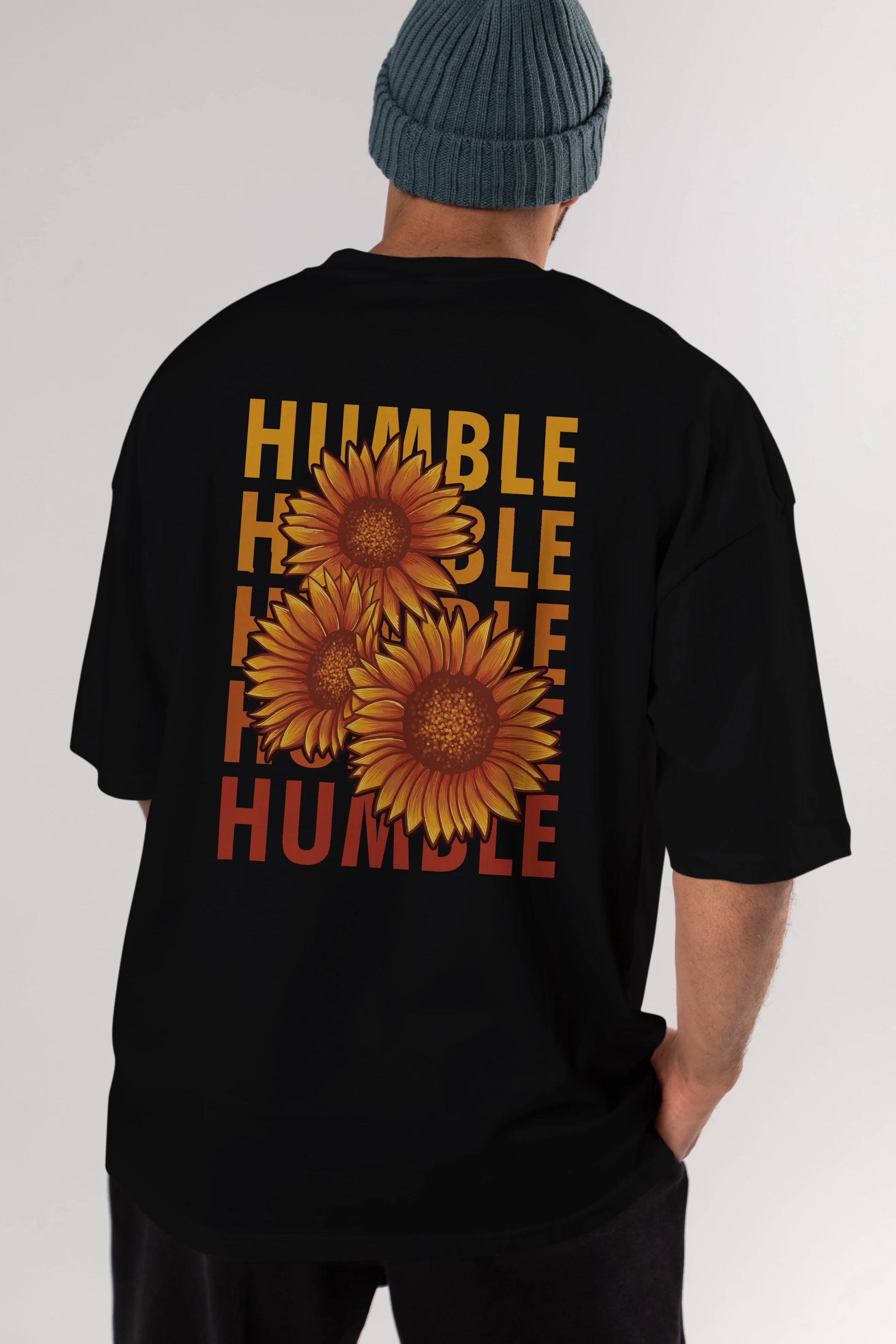 Humble 2 Arka Baskılı Oversize t-shirt Erkek Kadın Unisex