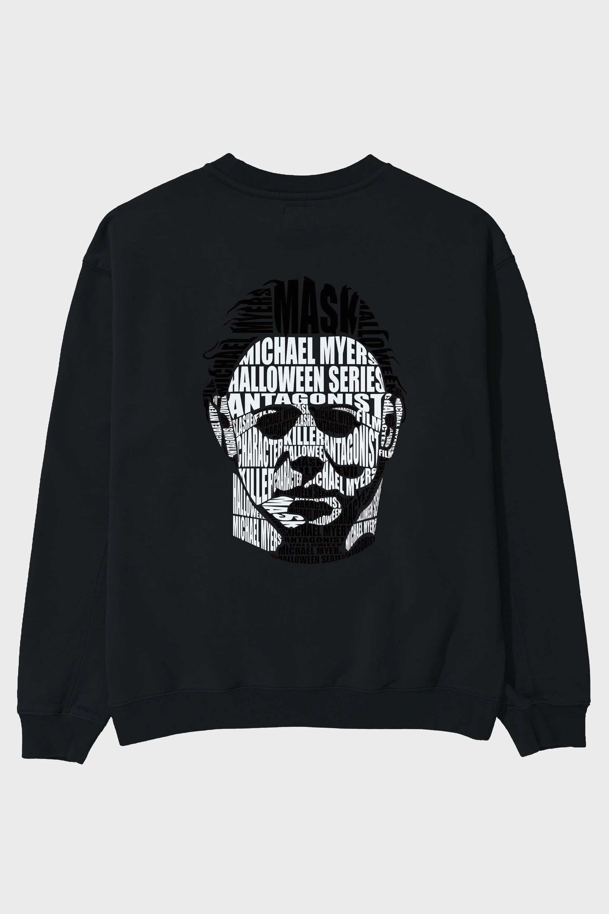 Michael Myers Calligram Arka Baskılı Oversize Sweatshirt Erkek Kadın Unisex