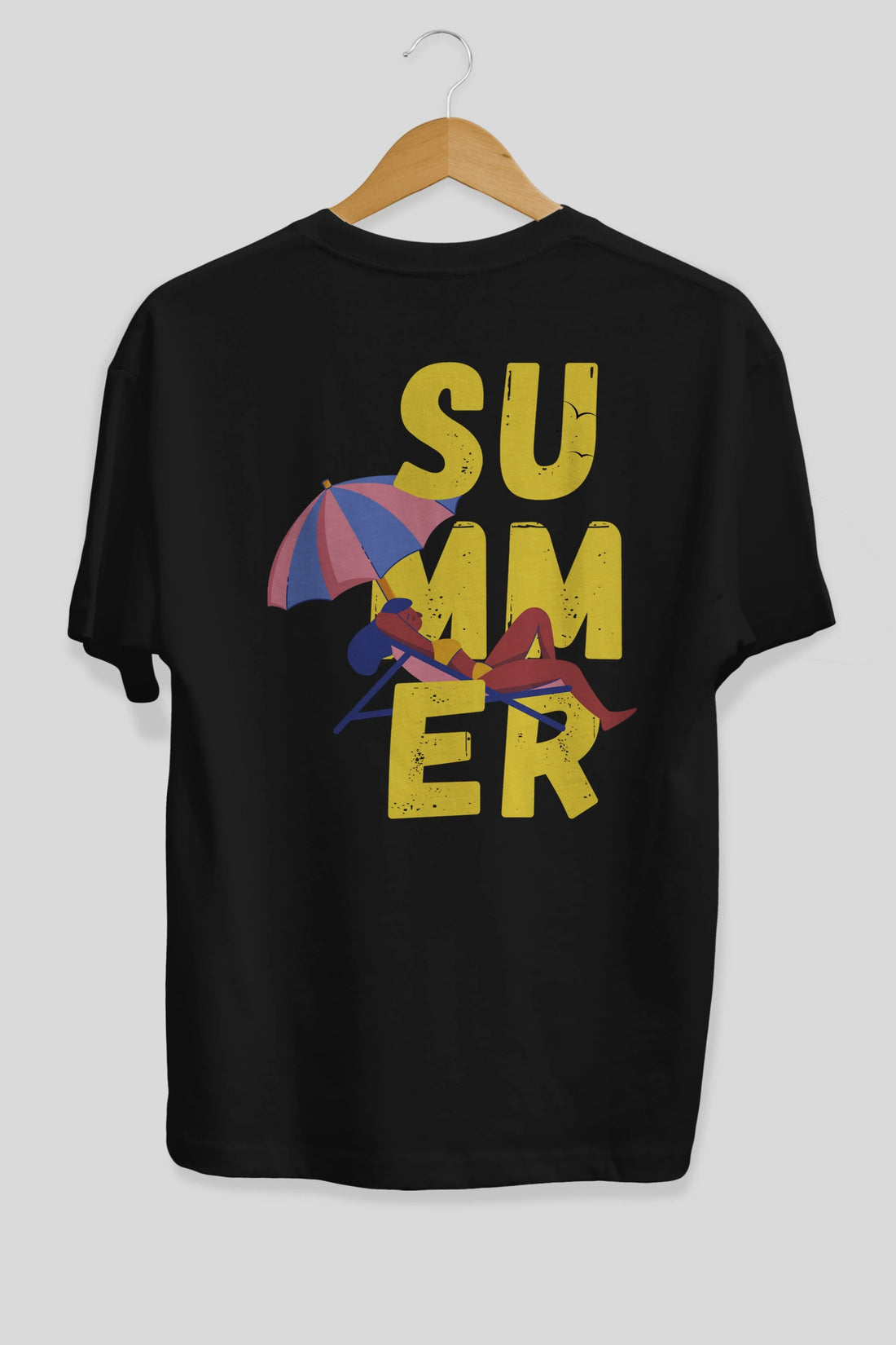Summer Yazılı Arka Baskılı Oversize t-shirt Erkek Kadın Unisex