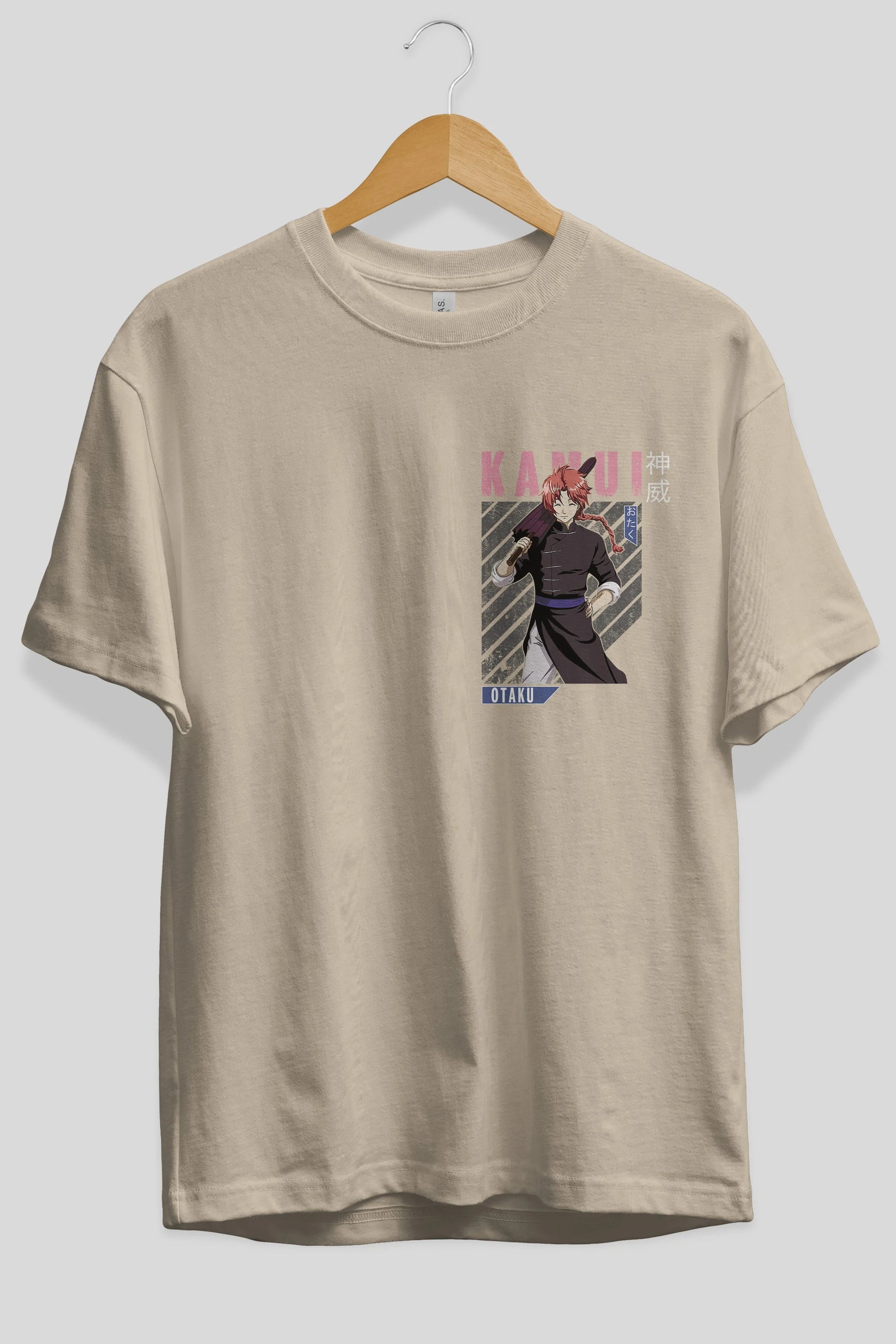 Kamui GINTAMA 1 Ön Sol Baskılı Oversize t-shirt Erkek Kadın Unisex %100 Pamuk Bisiklet Yaka tişort