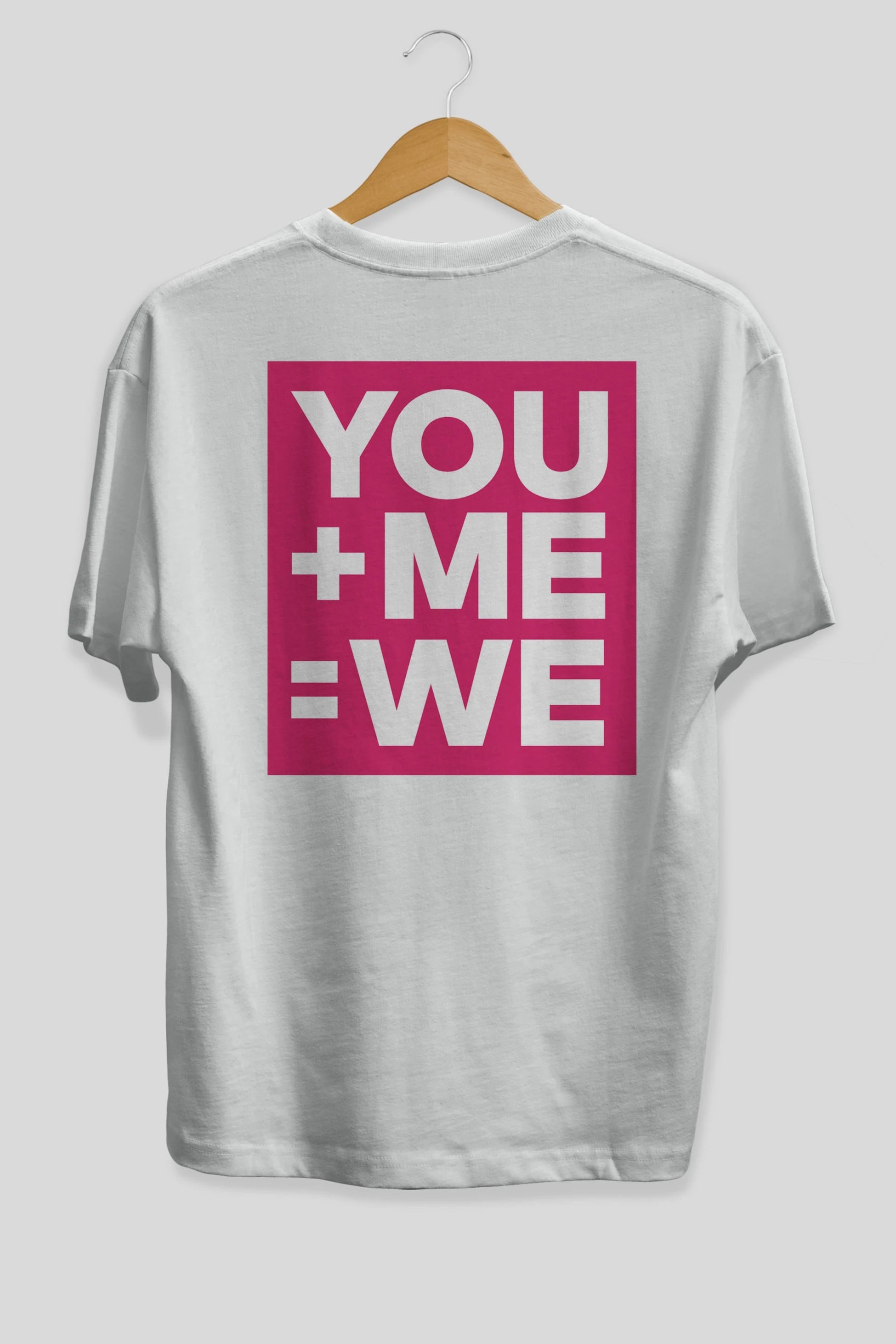 You Me We Yazılı Arka Baskılı Oversize t-shirt Erkek Kadın Unisex