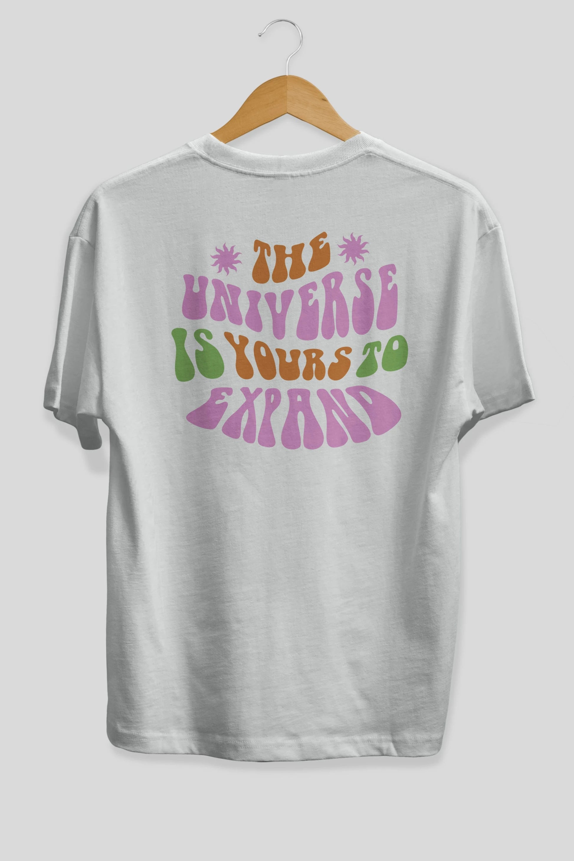 The Universe is Yours Yazılı Arka Baskılı Oversize t-shirt Erkek Kadın Unisex