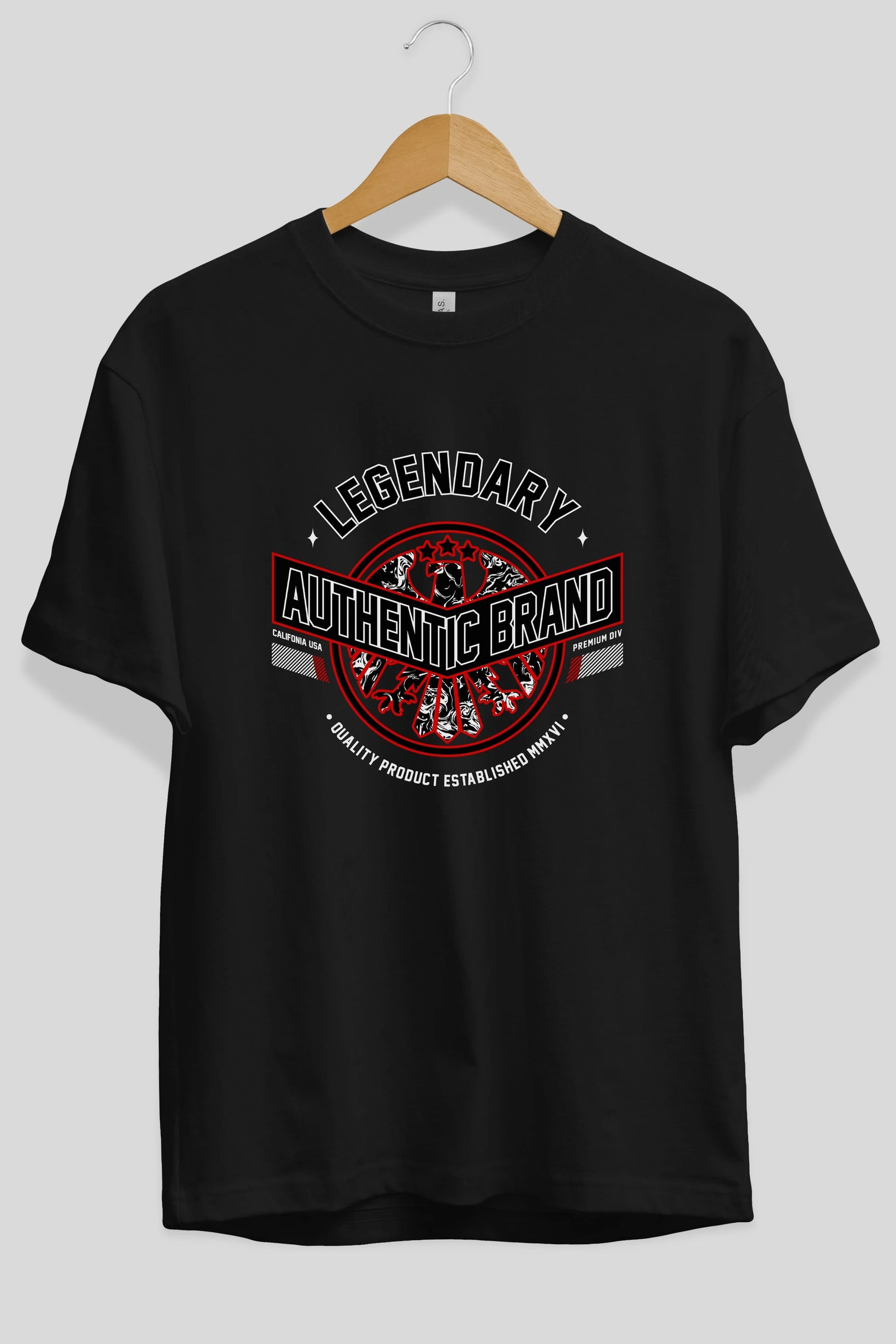 Legendary Brand Ön Baskılı Oversize t-shirt Erkek Kadın Unisex