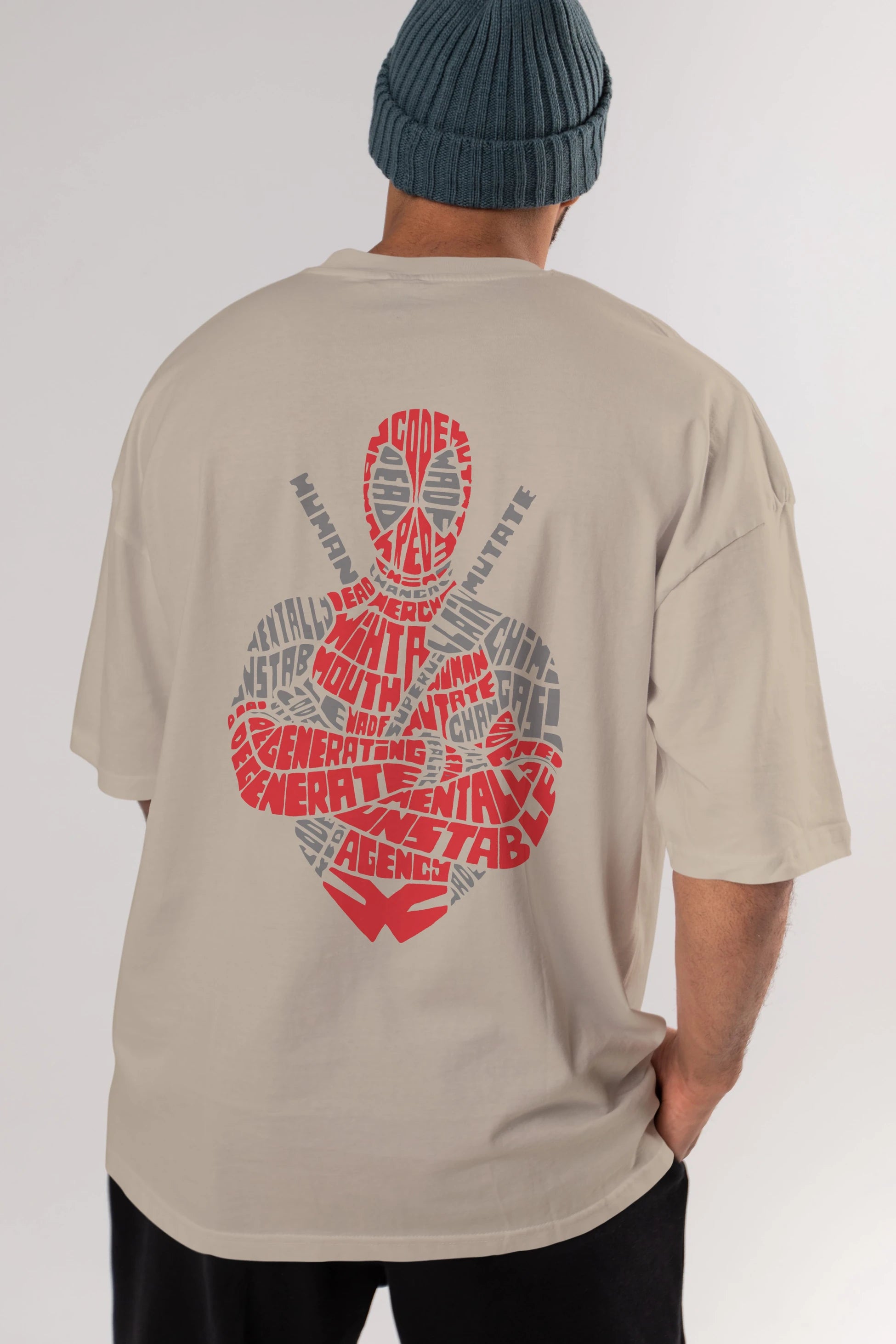 Deadpool (16) Arka Baskılı Oversize t-shirt Erkek Kadın Unisex %100 Pamuk Bisiklet Yaka tişort