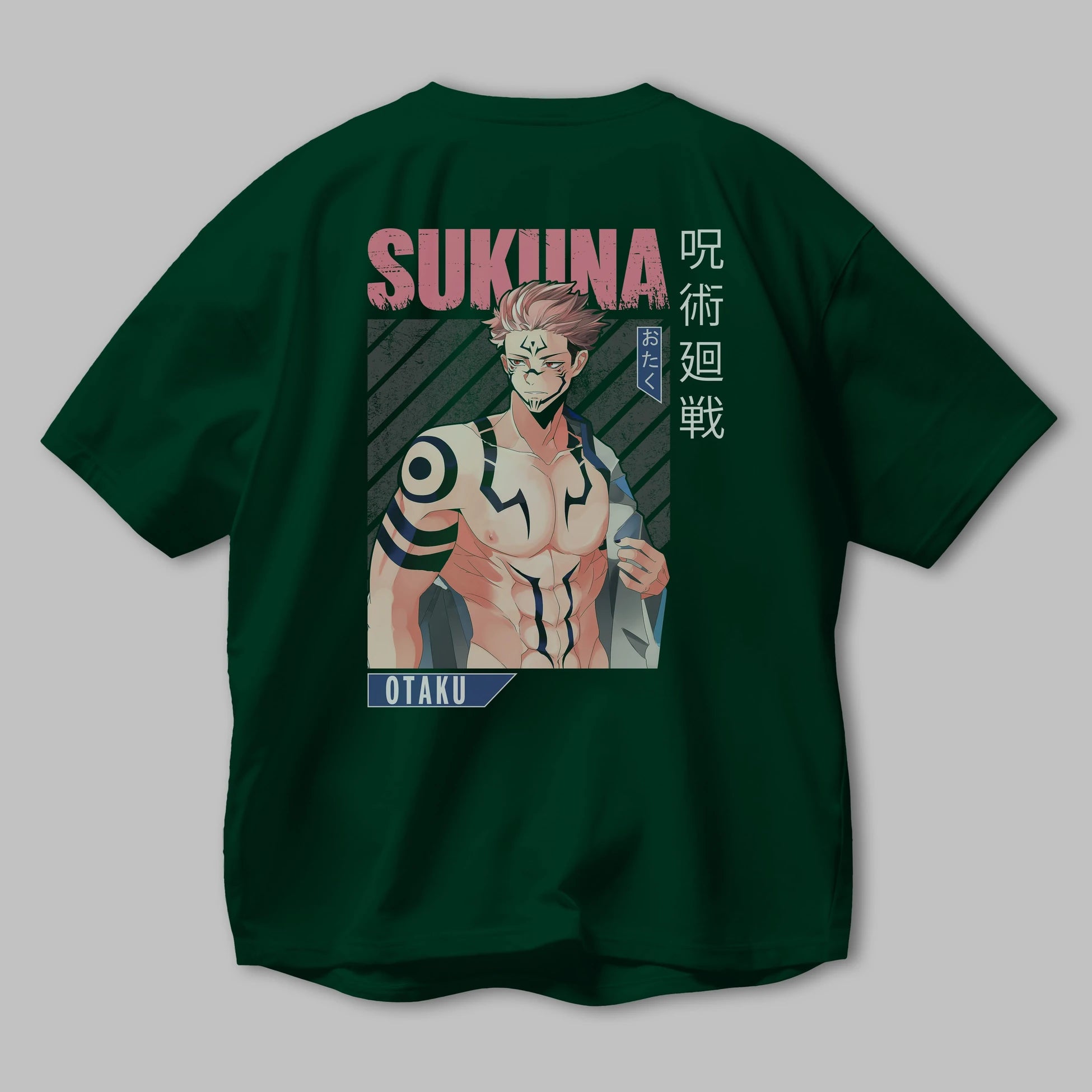 Sukuna Ryoumen 1 Anime Arka Baskılı Oversize t-shirt Erkek Kadın Unisex