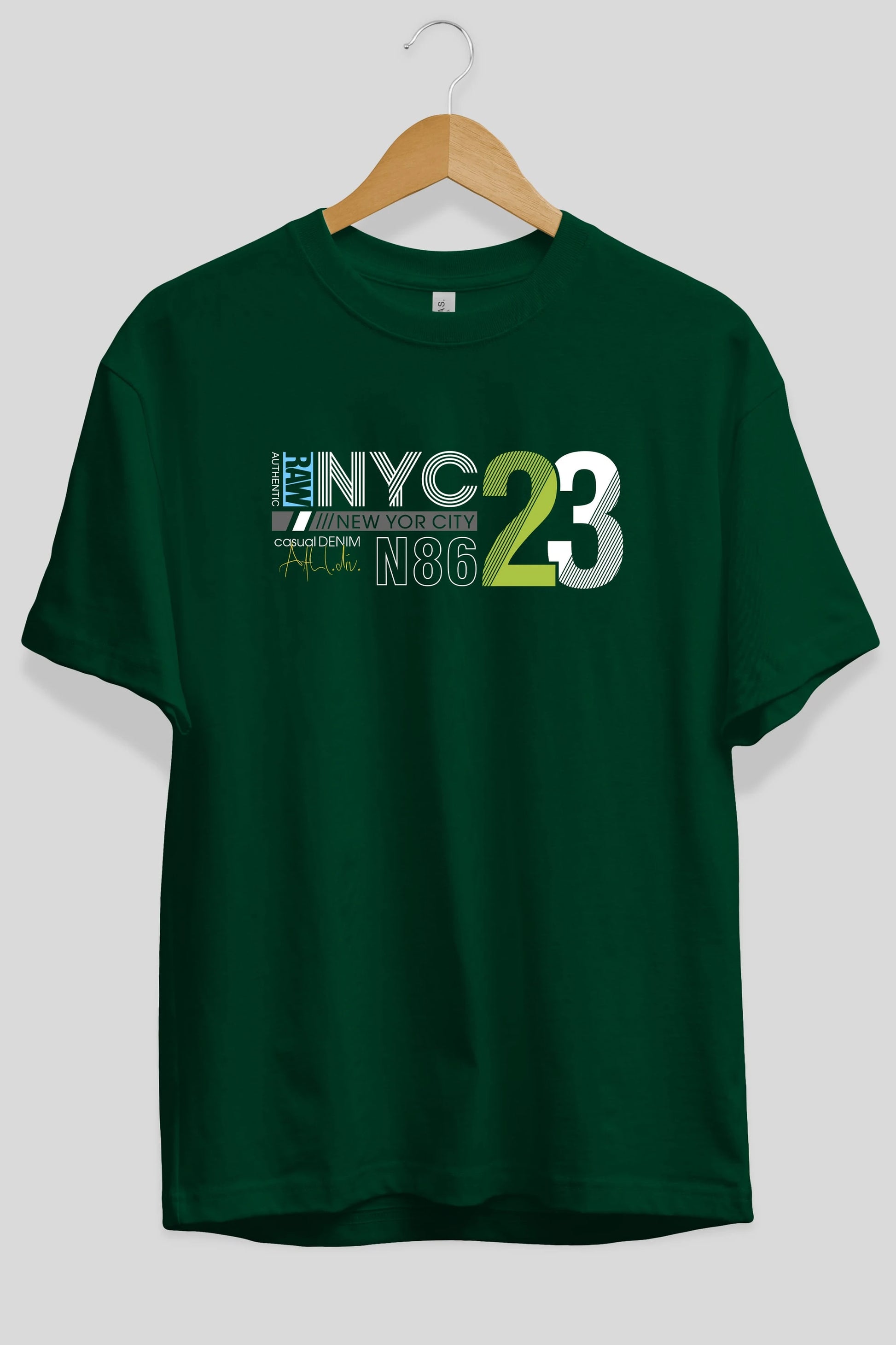 NYC 23 Ön Baskılı Oversize t-shirt Erkek Kadın Unisex