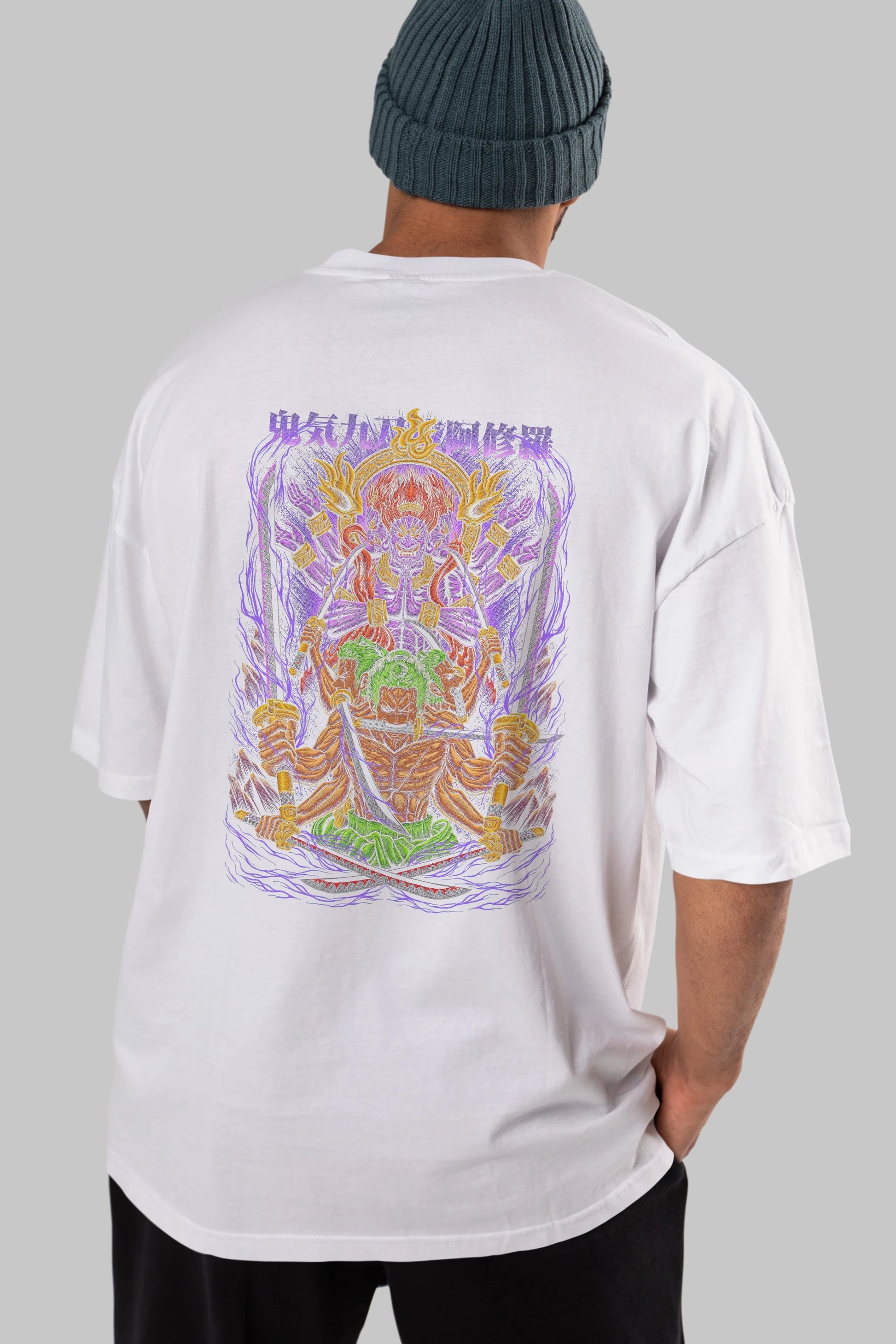 RORONOA ZORO 2 Anime Arka Baskılı Oversize t-shirt Erkek Kadın Unisex