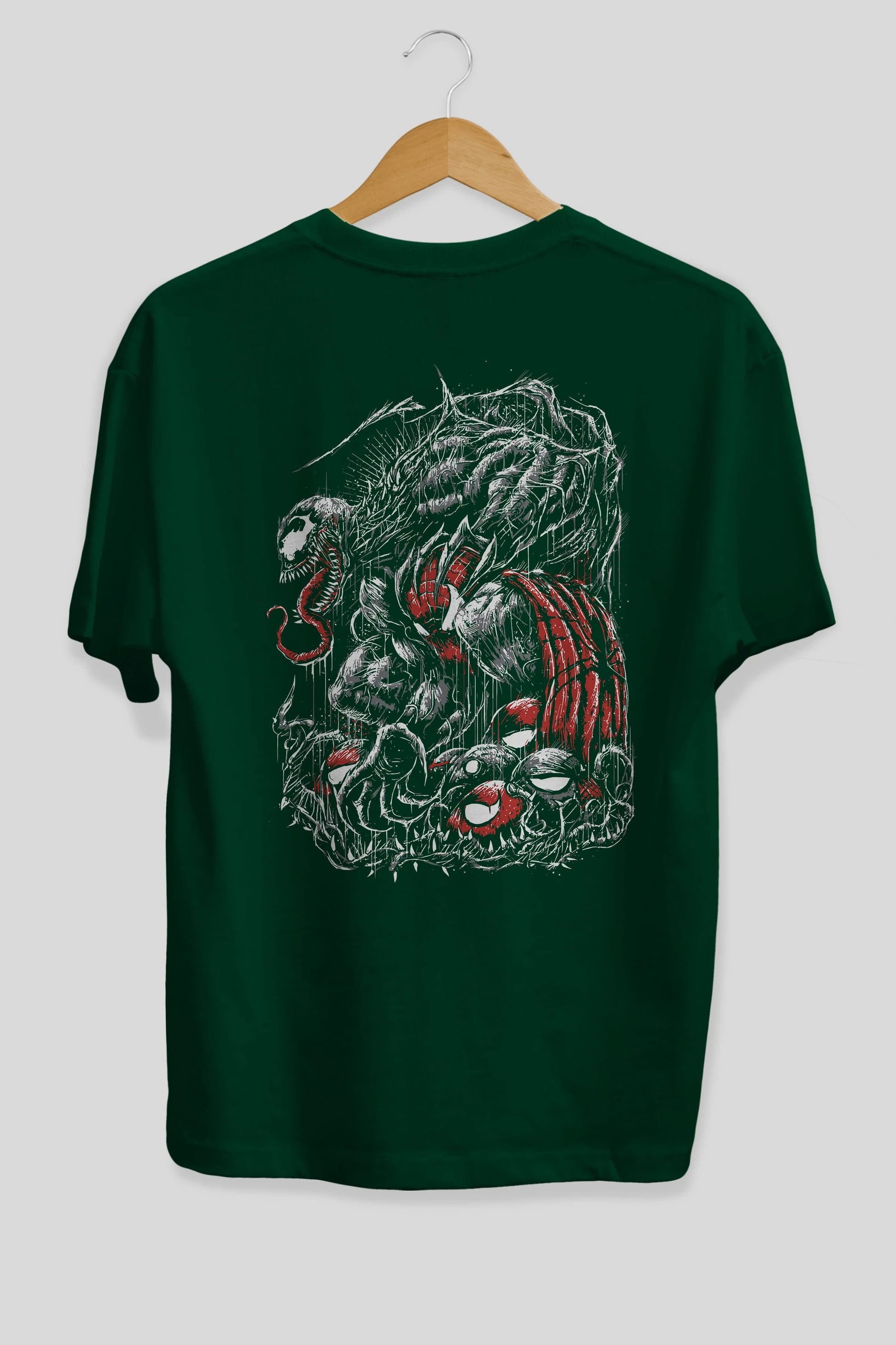 Venom (14) Arka Baskılı Oversize t-shirt Erkek Kadın Unisex %100 Pamuk Bisiklet Yaka tişort